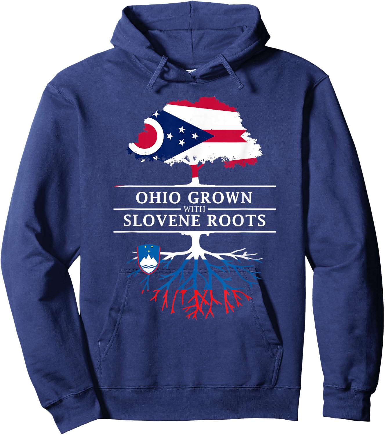 Ohio Grown with Slovenian Roots - Slovenia Hoodie - Hoodie | Navy