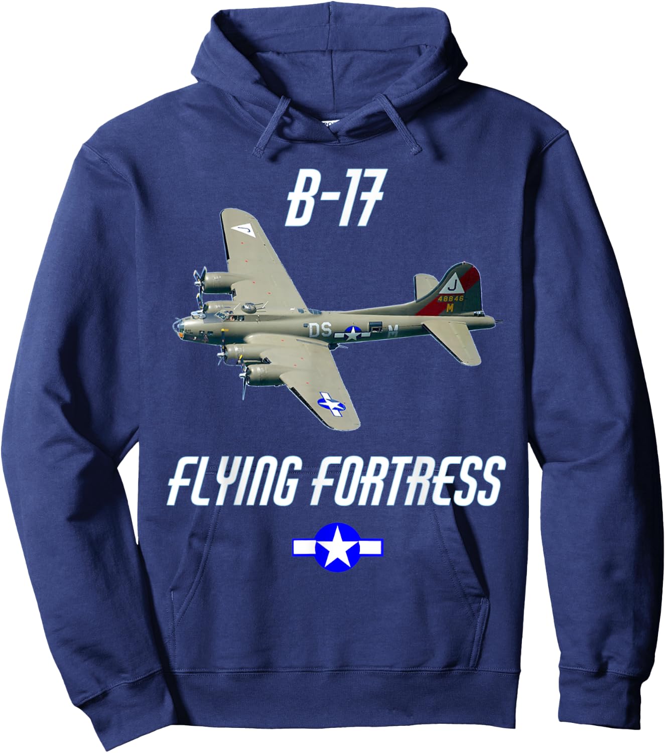 B-17 Flying Fortress World War 2 US Army Air Force Hoodie - Hoodie | Navy