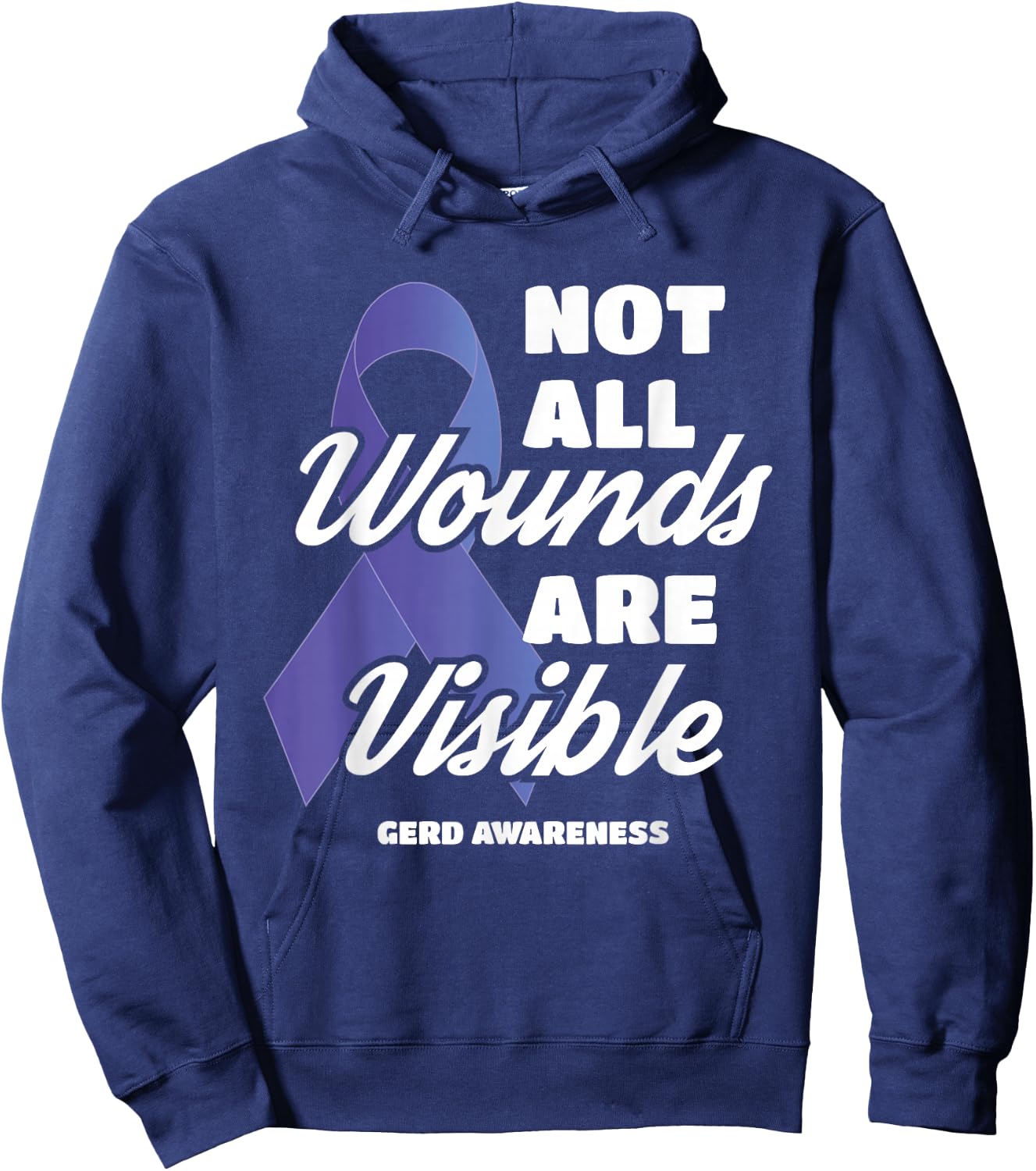 GERD Awareness Not All Wounds Are Visible Hoodie - Hoodie | Navy
