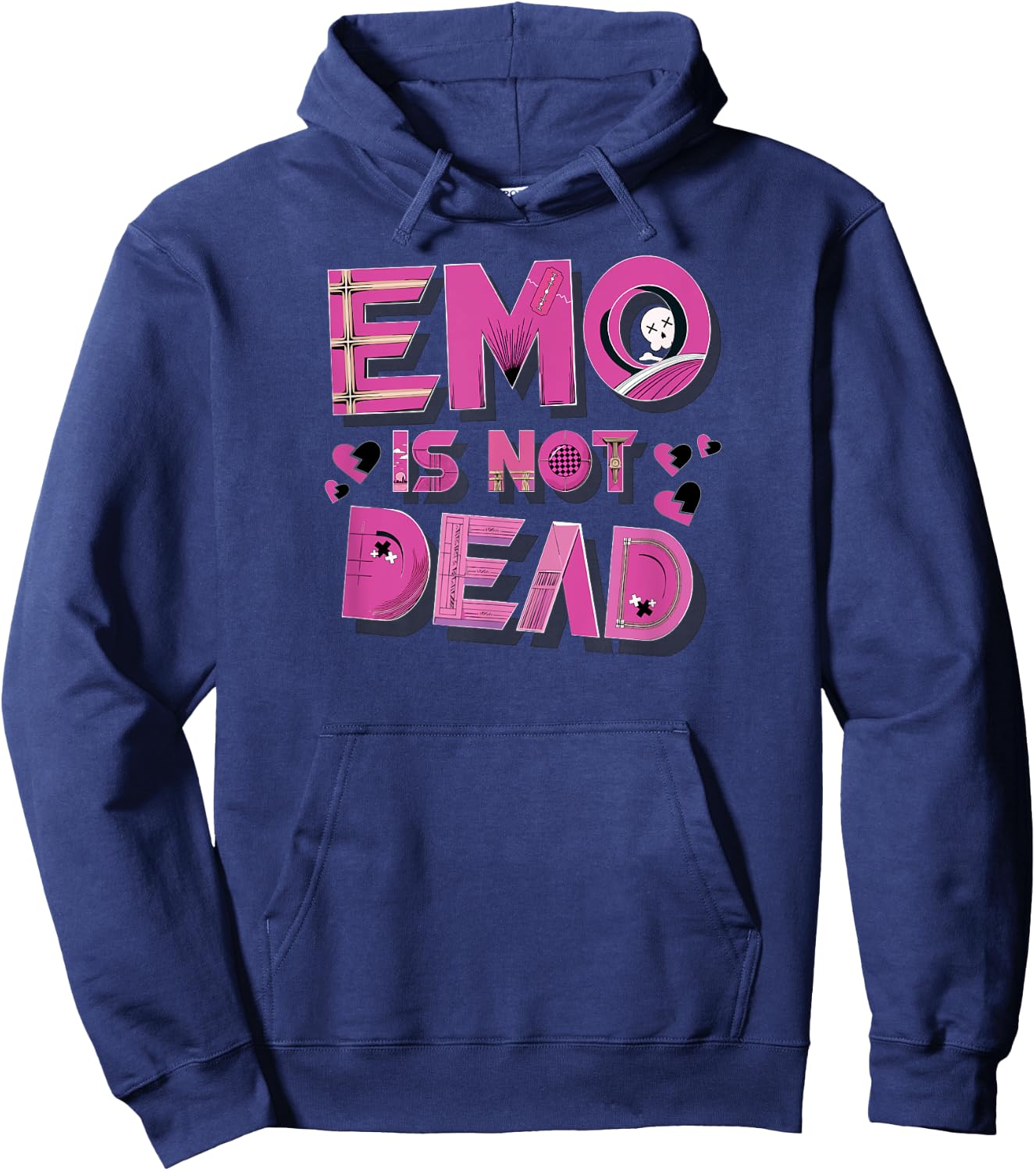 Emo Night Is Not Dead Hoodie - Hoodie | Navy