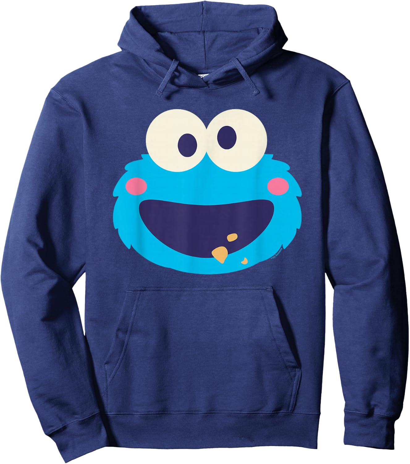 Sesame Street Cookie Monster Kawaii Face Halloween Costume Hoodie - Hoodie | Navy