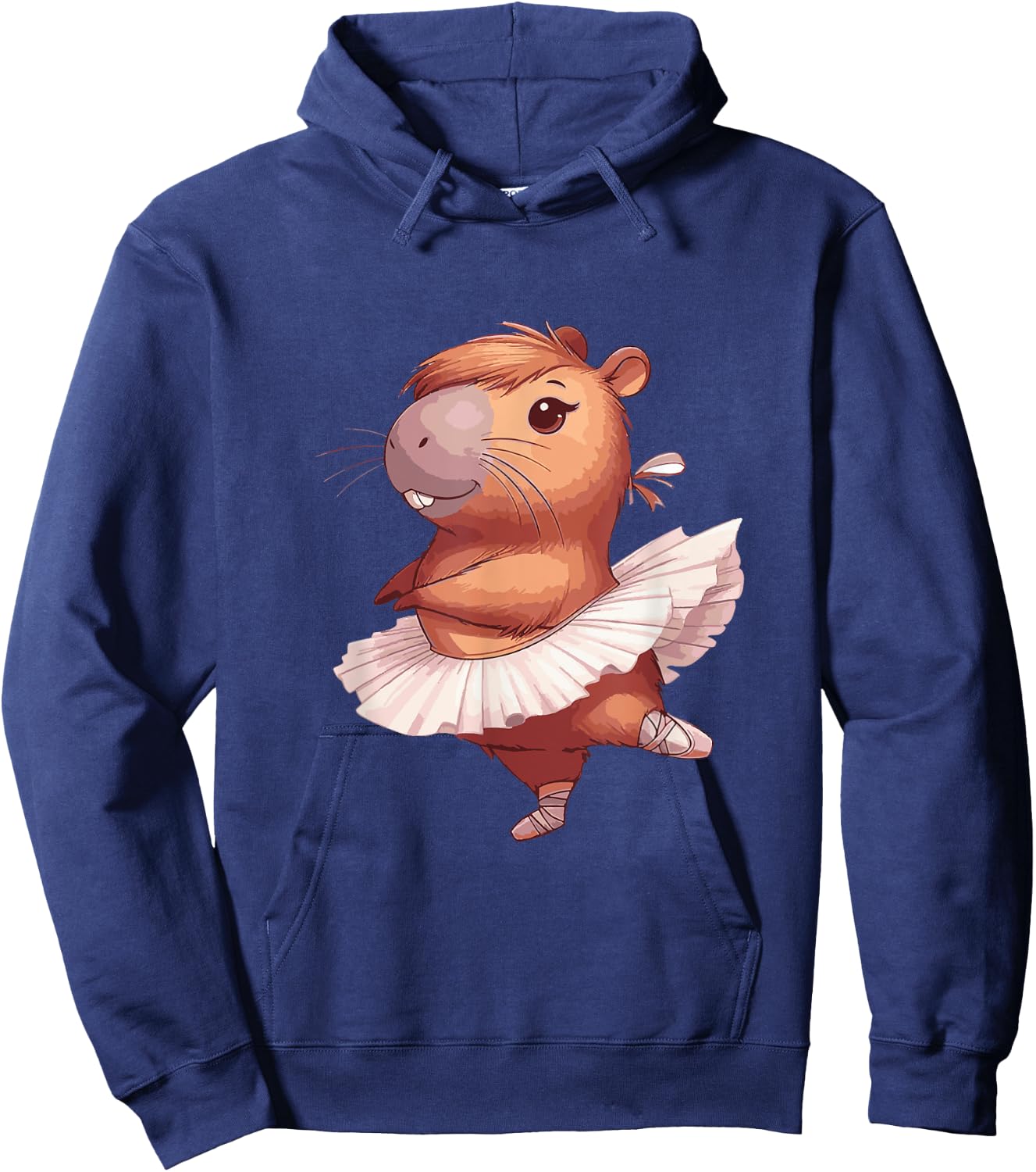 Capybara Cute Ballet Dancer Animal Lovers Women Girls Kids Hoodie - Hoodie | Navy