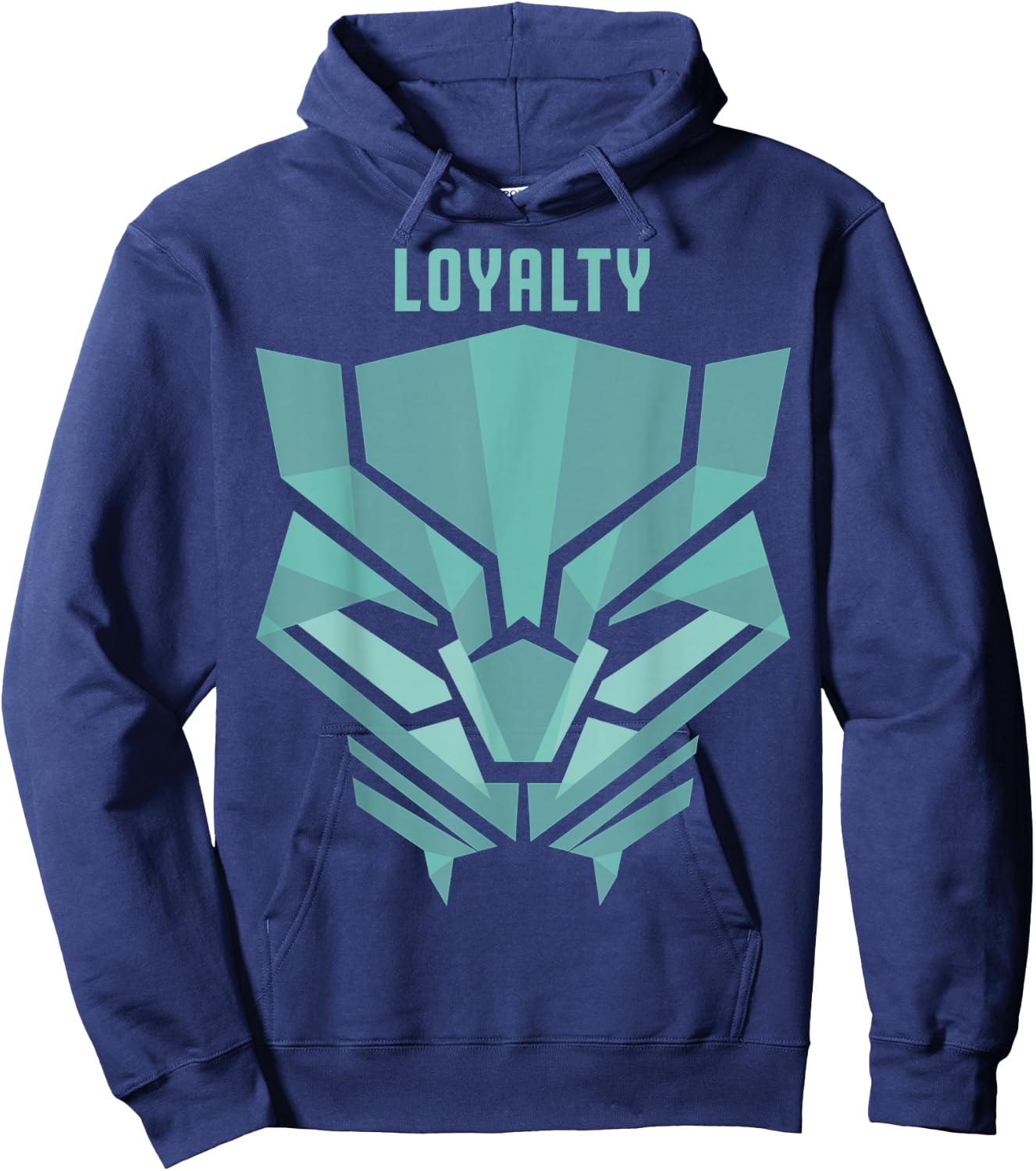 Marvel Black Panther Teal Loyalty Logo Graphic Hoodie - Hoodie | Navy