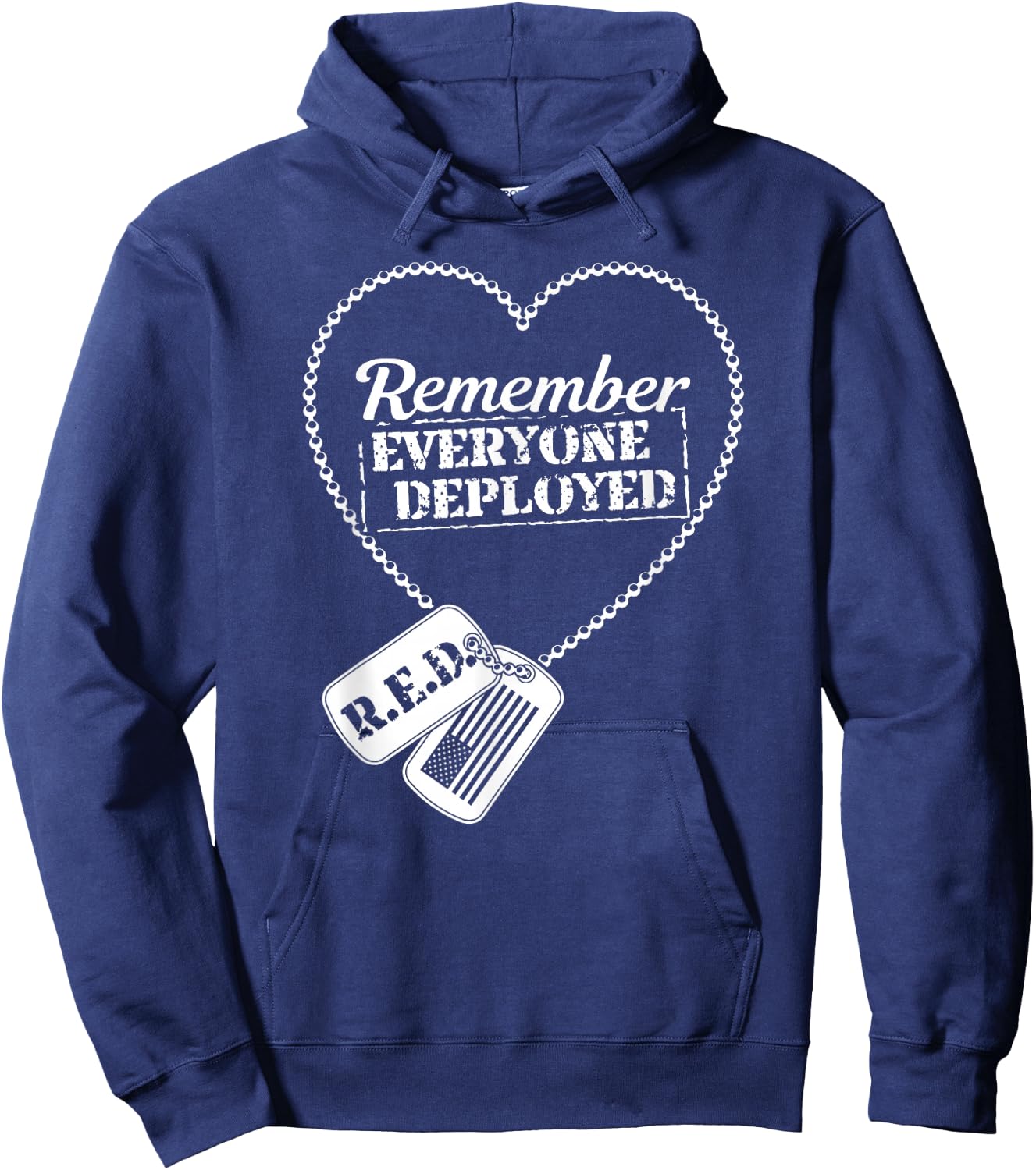 Distressed R.E.D. Friday - Remember Everyone Deployed Hoodie - Hoodie | Navy