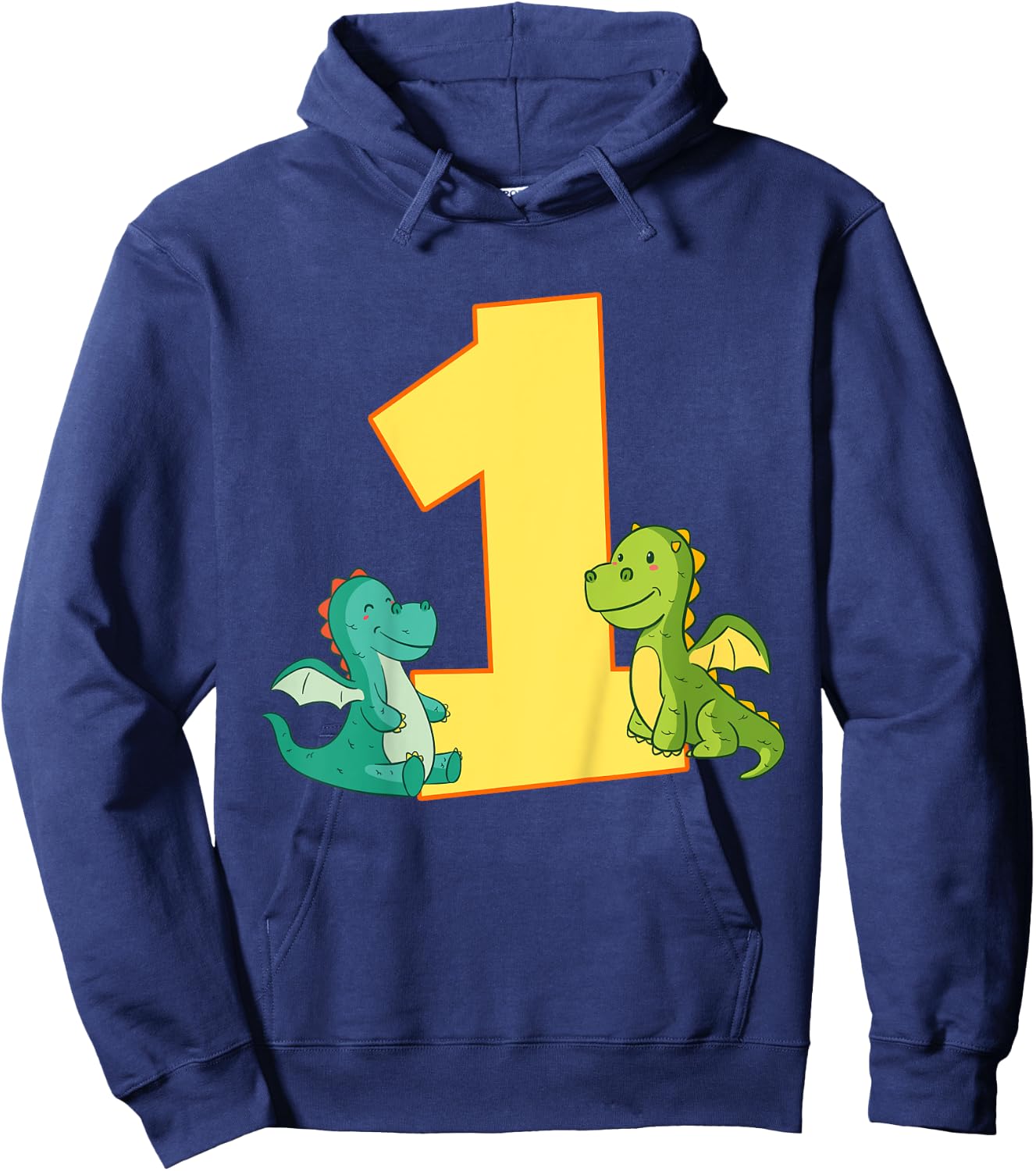 Kids 1st Birthday Dragon Shirt 1 Year Boys Dragon Gift Hoodie - Hoodie | Navy