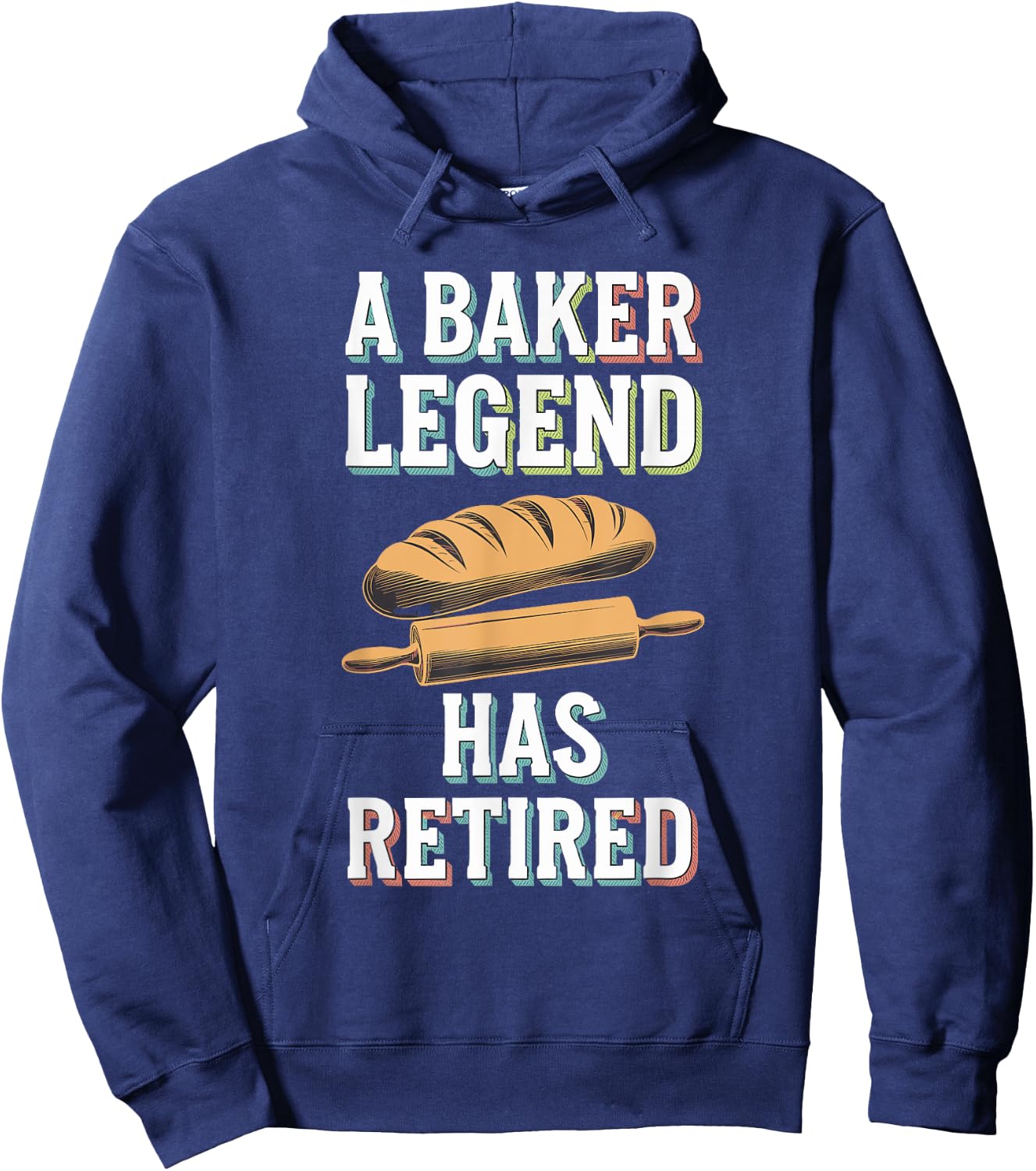 Retirement Legend Has Retired Baker Hoodie - Hoodie | Navy
