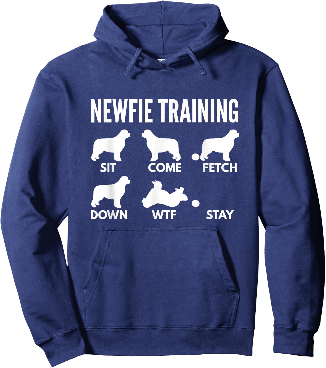 Newfie Training - Newfoundland Dog Tricks Hoodie - Hoodie | Navy