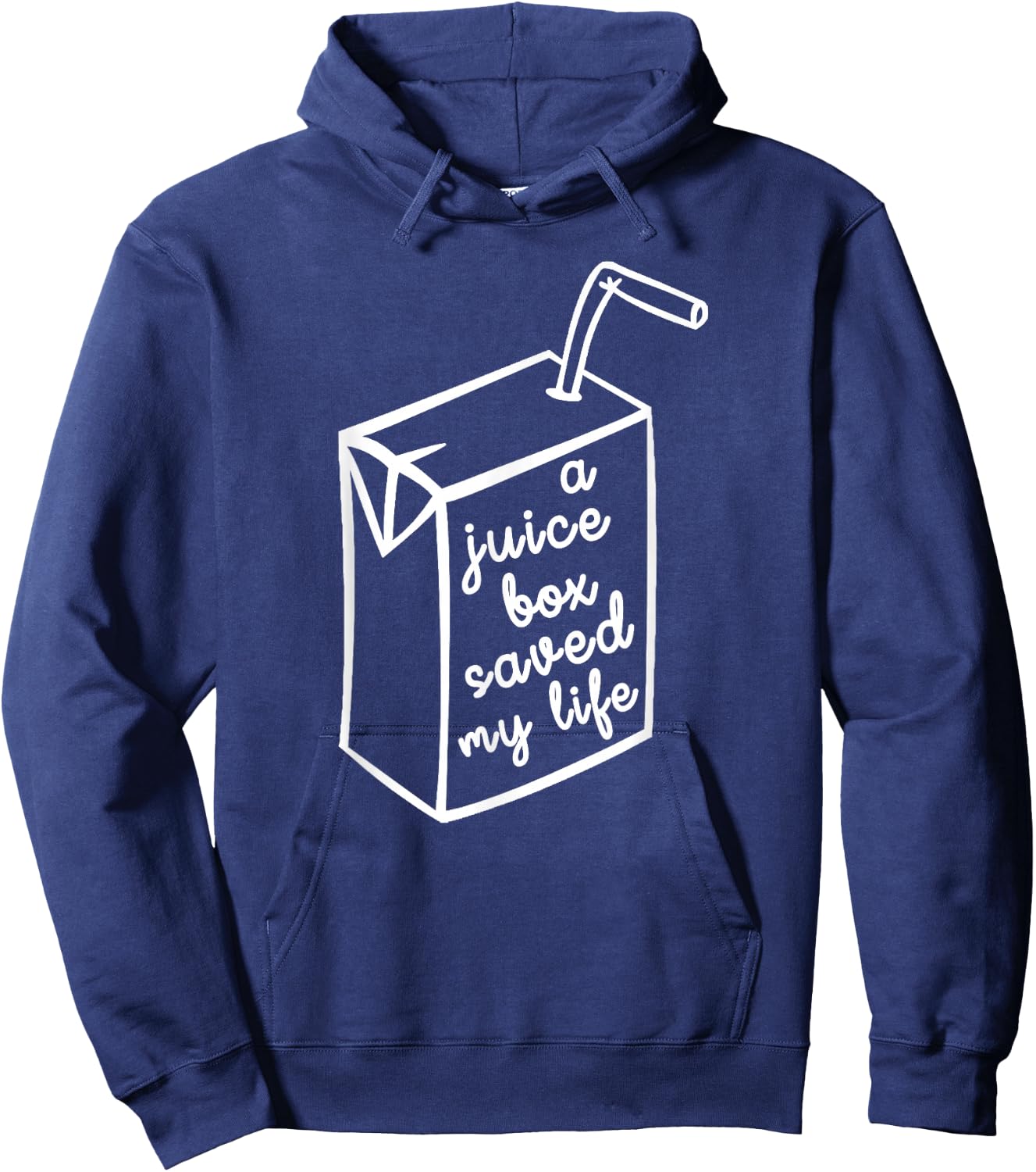 Funny Type 1 Diabetes Shirt - Juice Box Saved My Life Hoodie - Hoodie | Navy