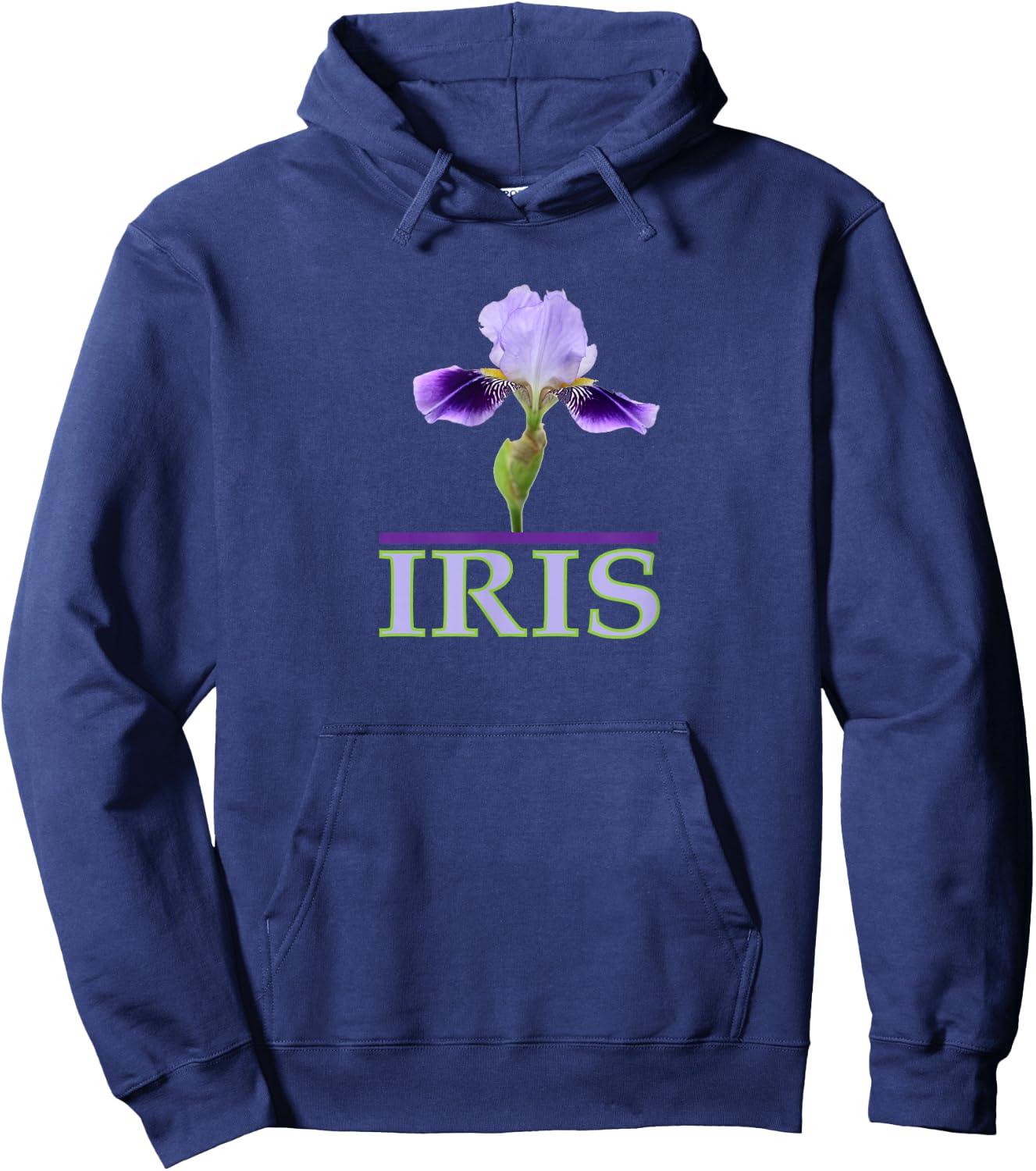 Purple Iris Flower Hoodie - Hoodie | Navy