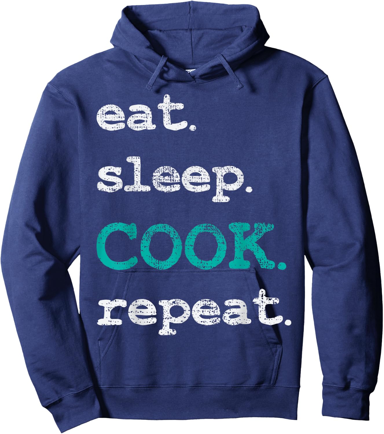 Cook Cooking Chief Eat Sleep Repeat Funny Vintage Gift Hoodie - Hoodie | Navy