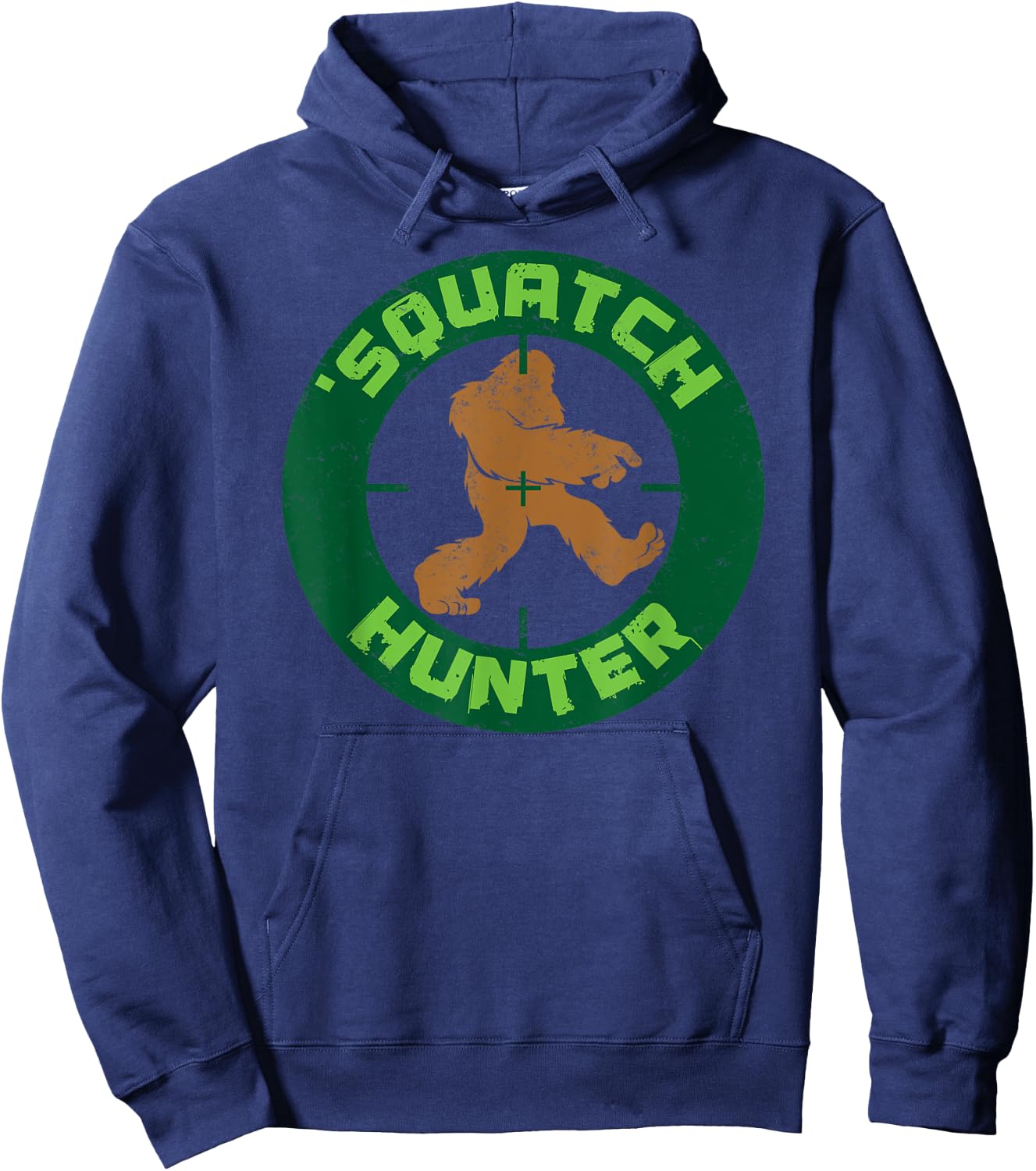 Squatch Hunter , Funny Sasquach Bigfoot Hunting Hoodie - Hoodie | Navy