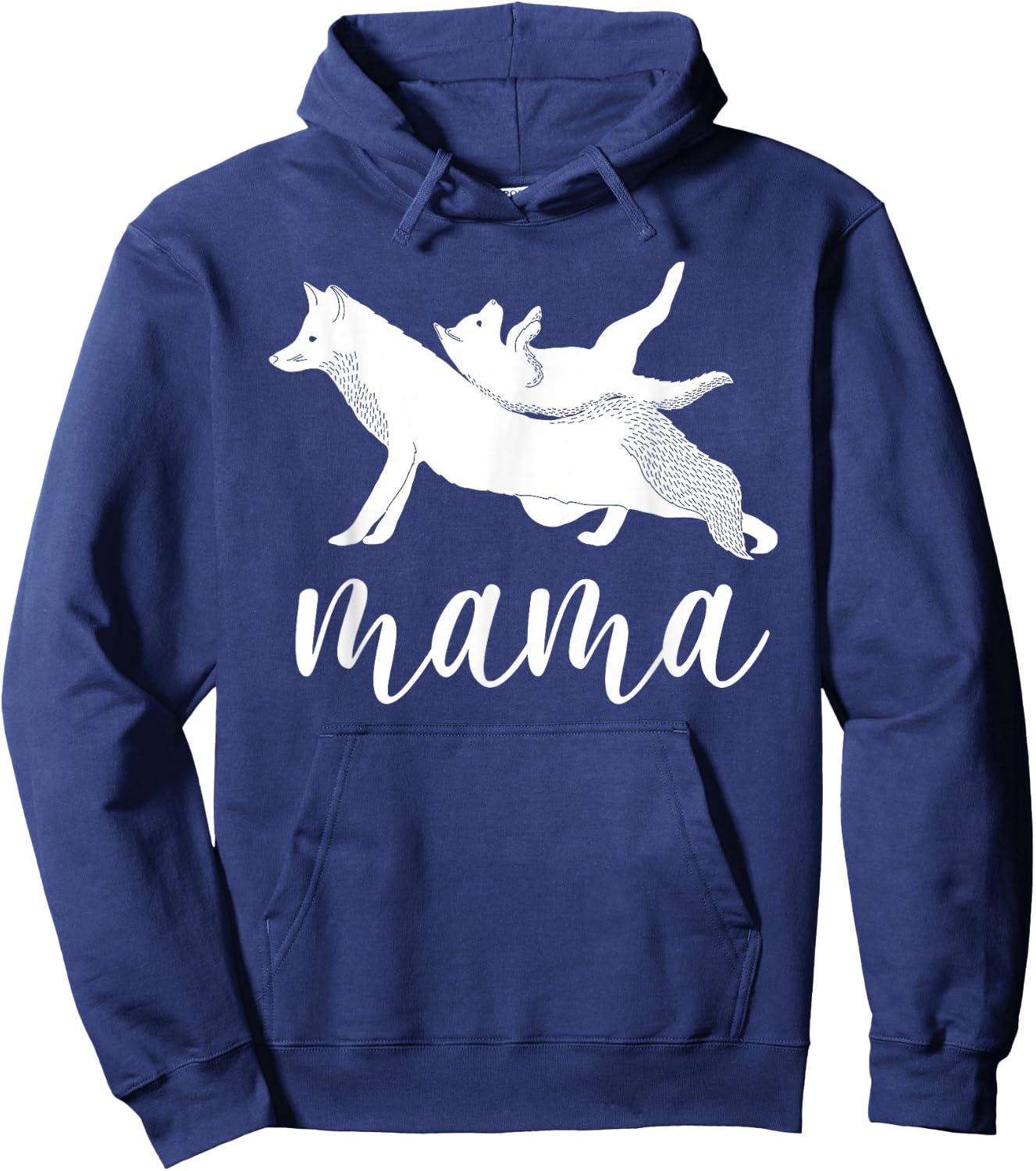 Mama Wolf & Baby Wolf Love for Mom and Kids - Mothers Day Hoodie - Hoodie | Navy