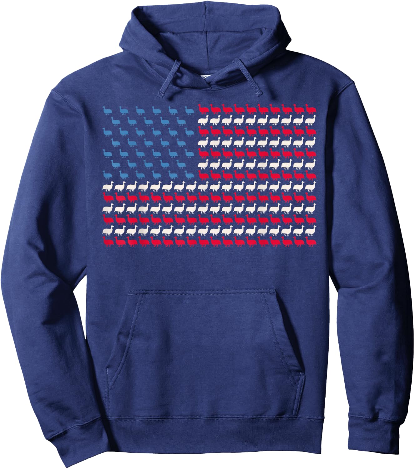 Guinea Fowl American Flag Pearl hen US 4th Of July USA Gift Hoodie - Hoodie | Navy