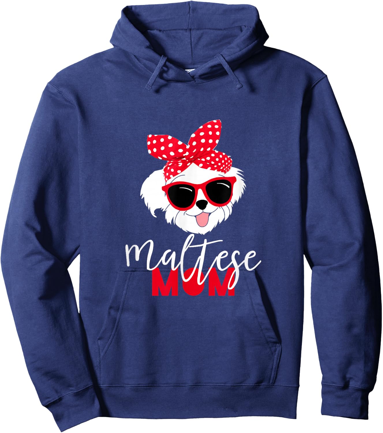Dog Lovers T Shirt Maltese Mom Fur Mama Shirt Men Women Kids Hoodie - Hoodie | Navy