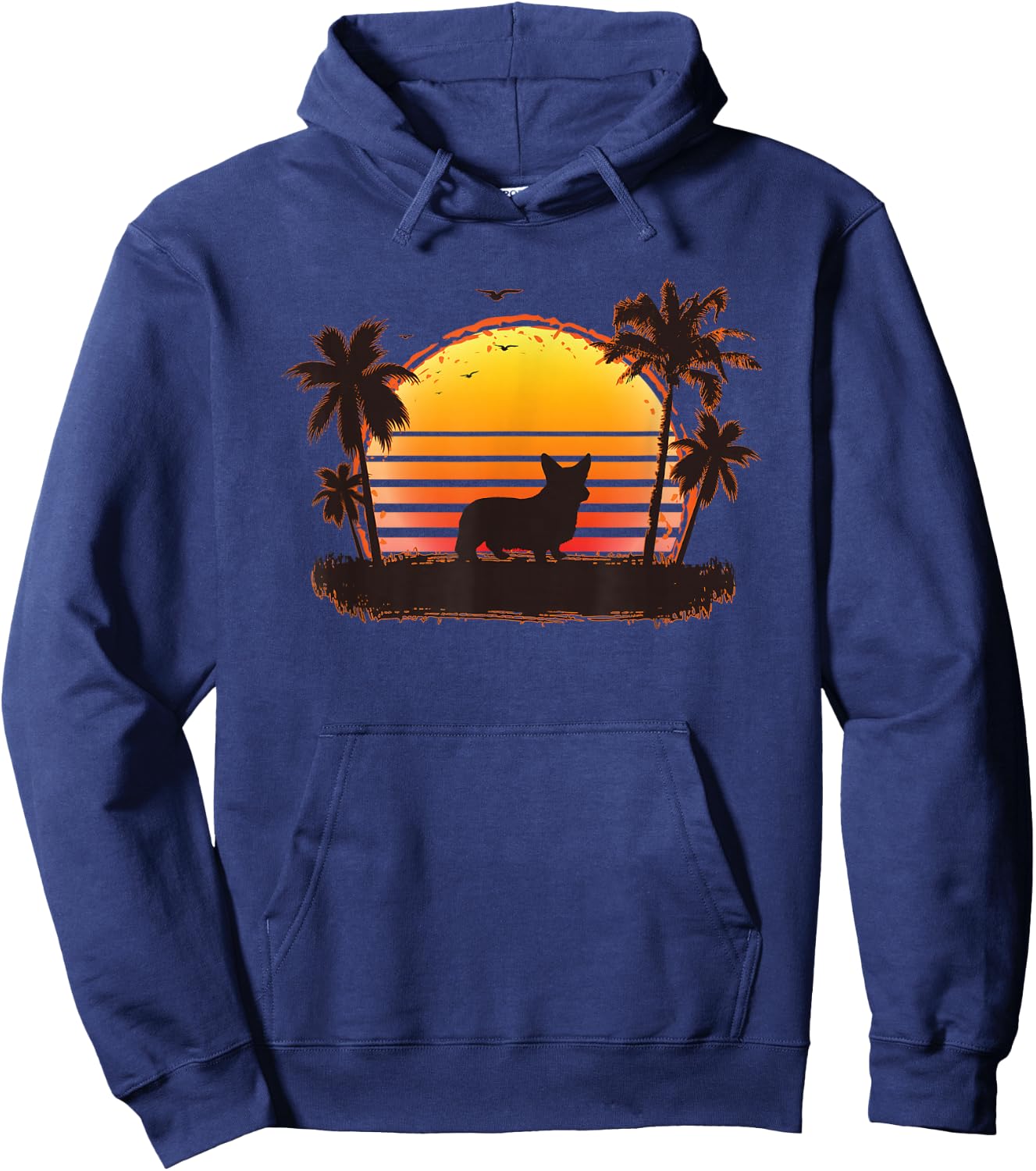 Welsh Corgi Pembroke Welsh Corgi Cardigan Hoodie - Hoodie | Navy