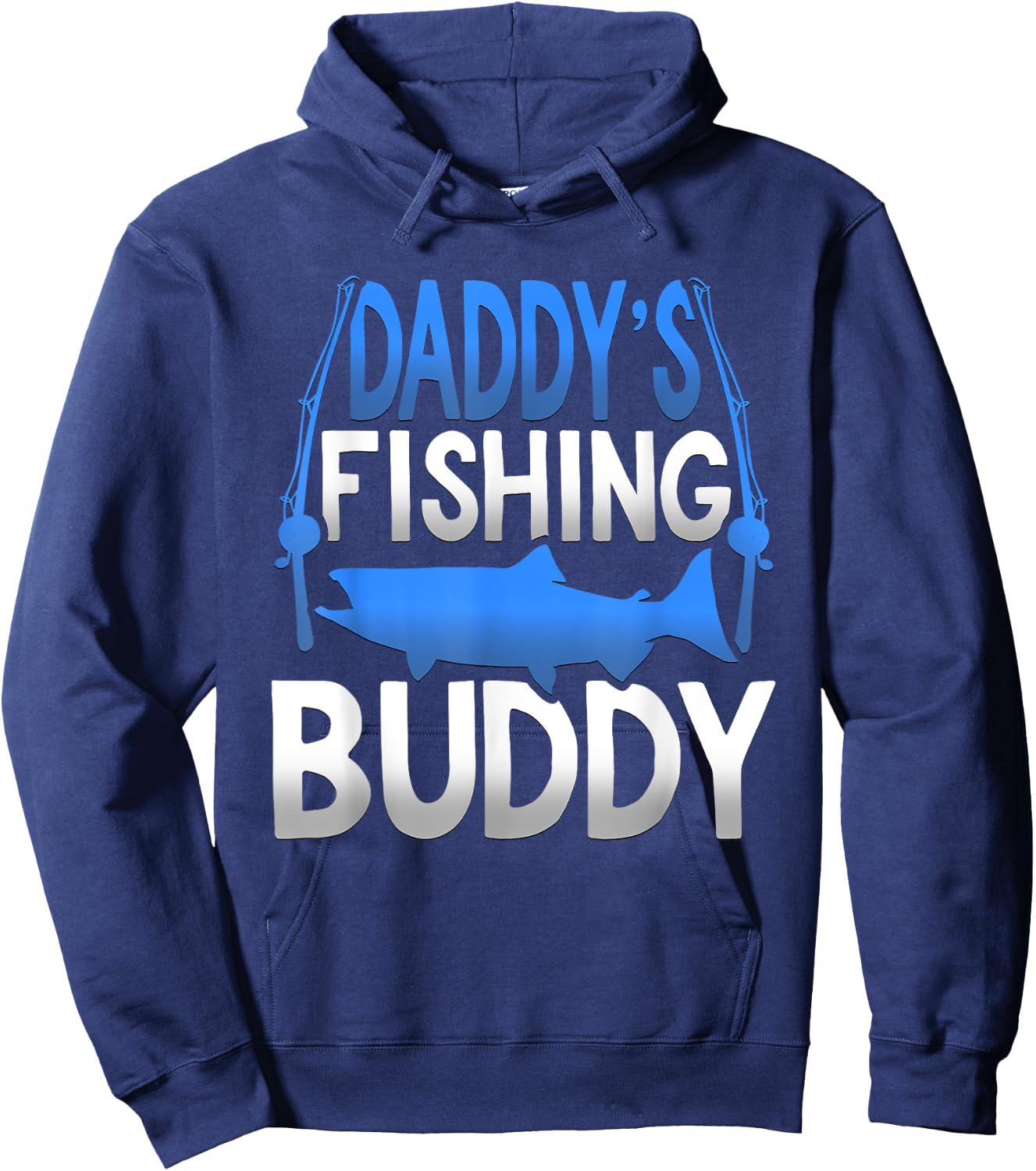 Daddy's Fishing Buddy Novelty Youth Hoodie - Hoodie | Navy