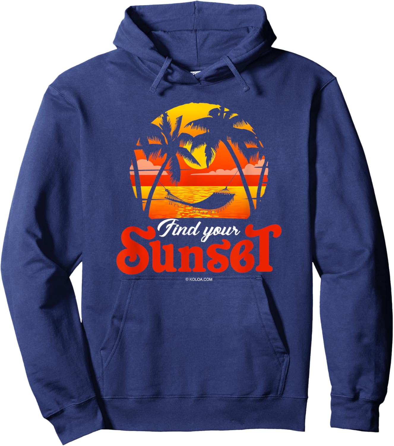 Find Your Sunset Hammock Logo Hoodie - Hoodie | Navy