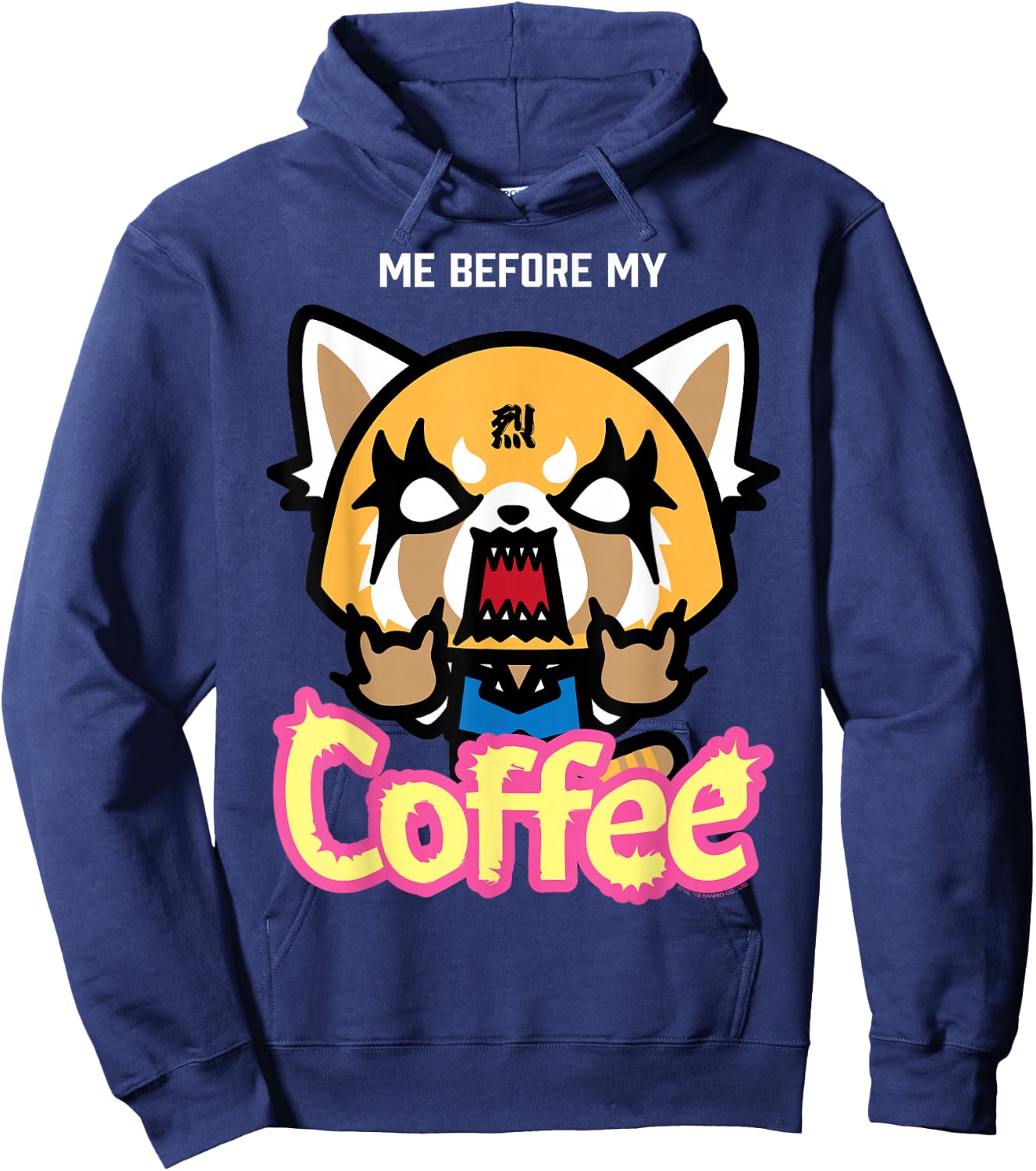 Aggretsuko I Need My Coffee Rage Shirt Hoodie - Hoodie | Navy