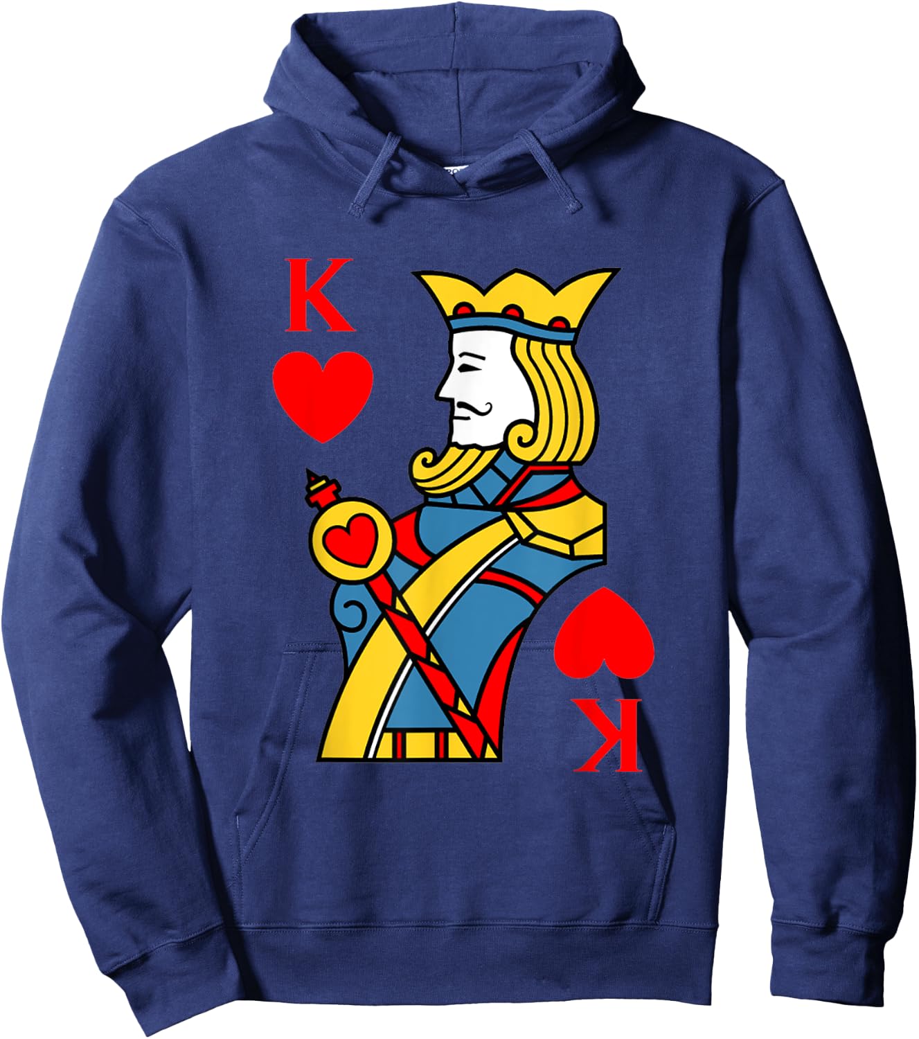 King of Hearts Playing Card Costume Halloween Deck of Cards Hoodie - Hoodie | Navy
