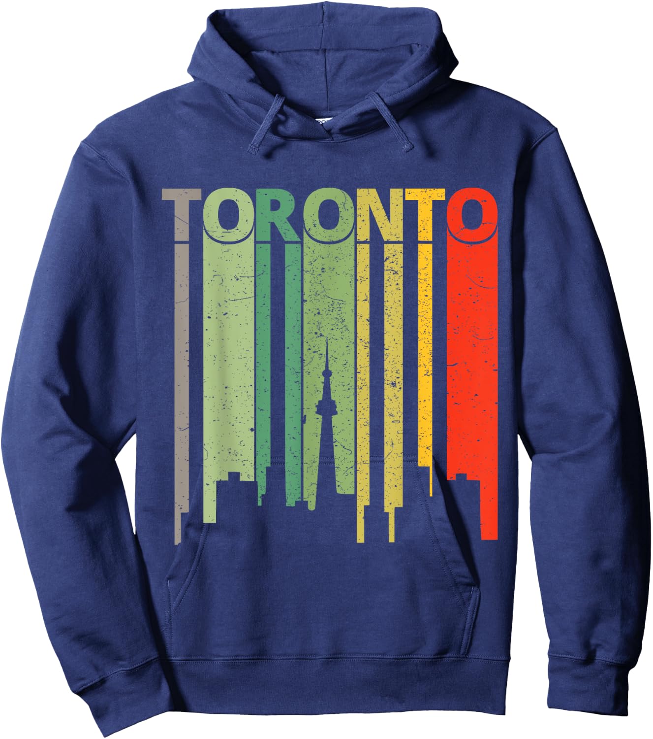 Toronto Skyline Retro Toronto Hoodie - Hoodie | Navy