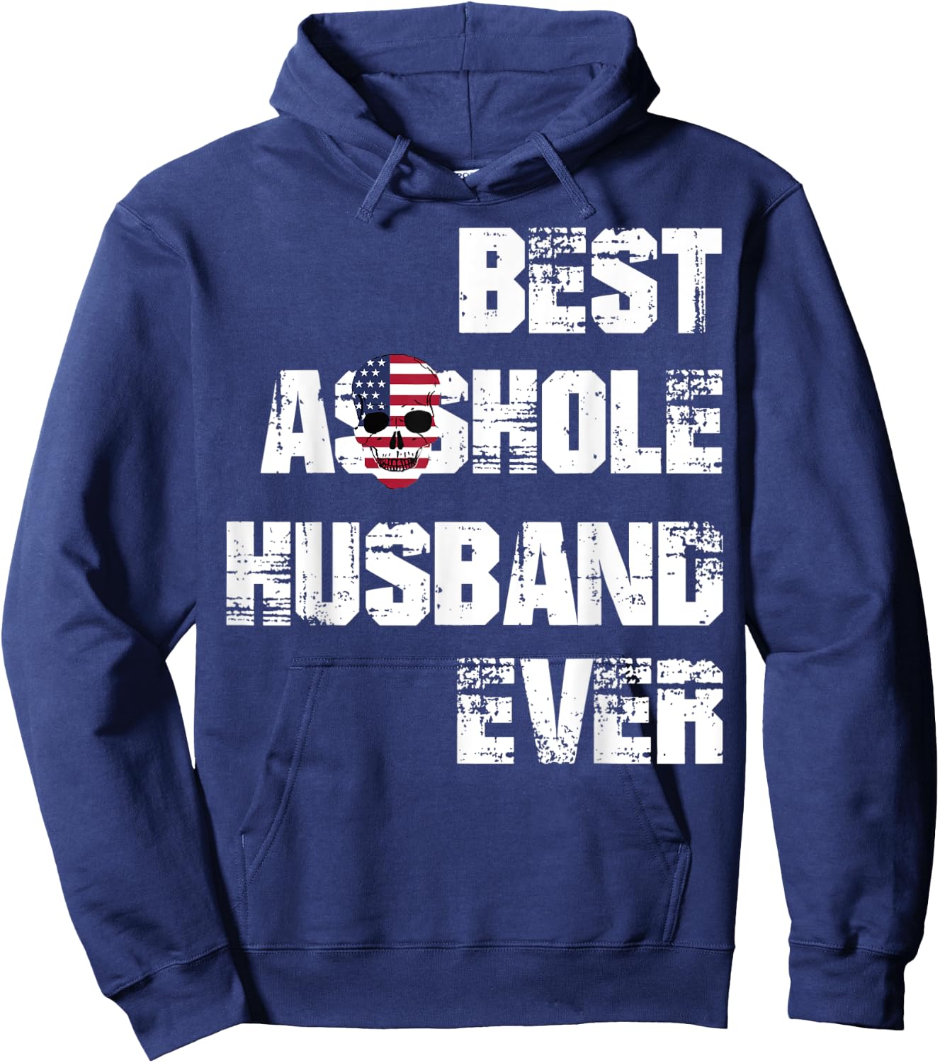 Vintage Best Asshole Husband Ever Husband Gift Hoodie - Hoodie | Navy