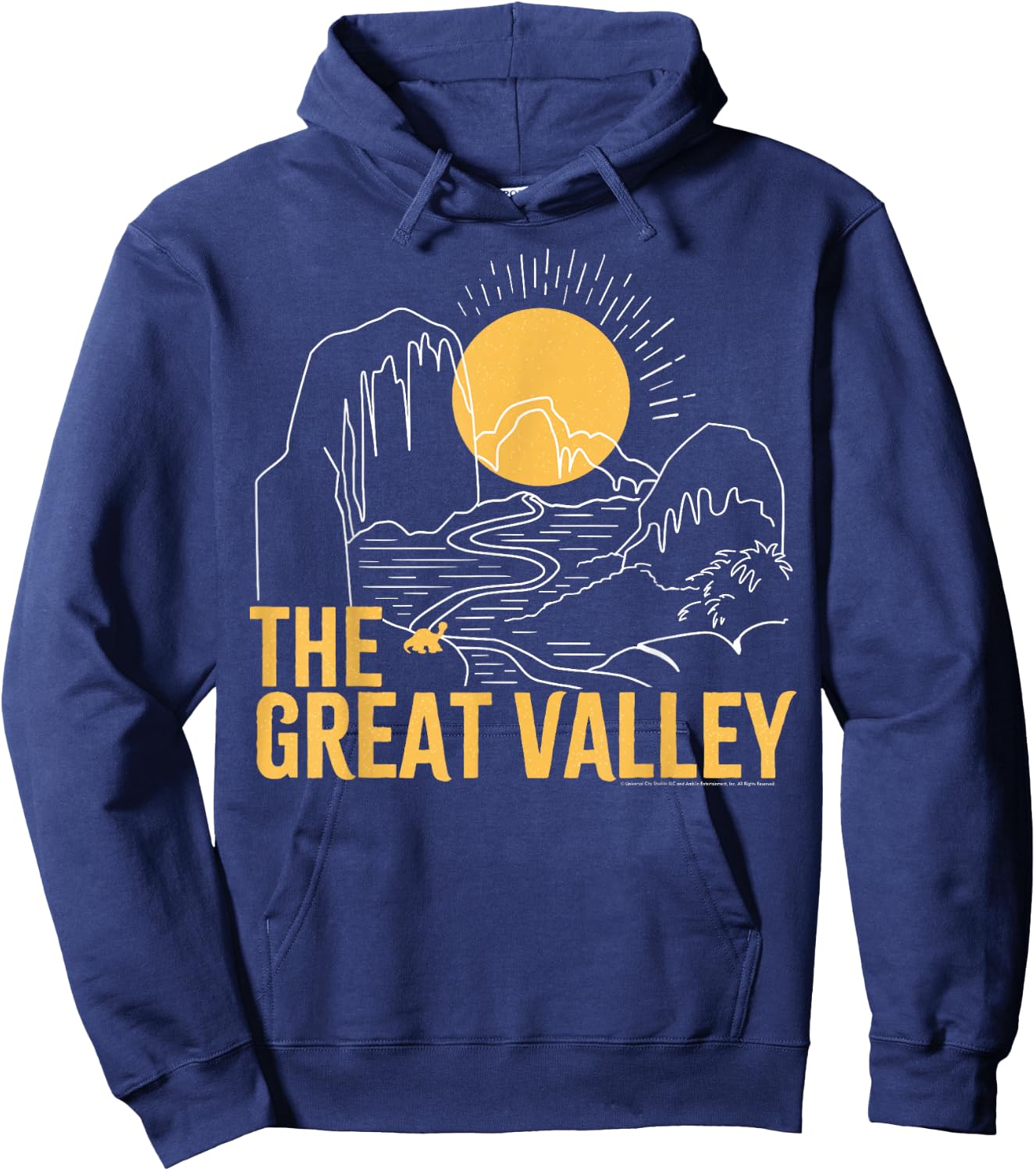 Land Before Time Sunrise Over The Great Valley Hoodie - Hoodie | Navy