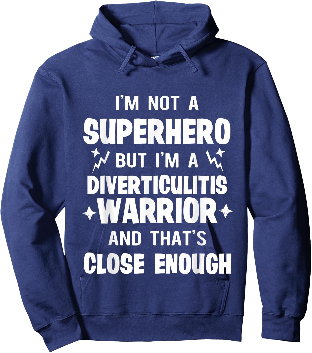 Diverticulitis Hero Survivor Warrior Awareness T Shirt Hoodie - Hoodie | Navy