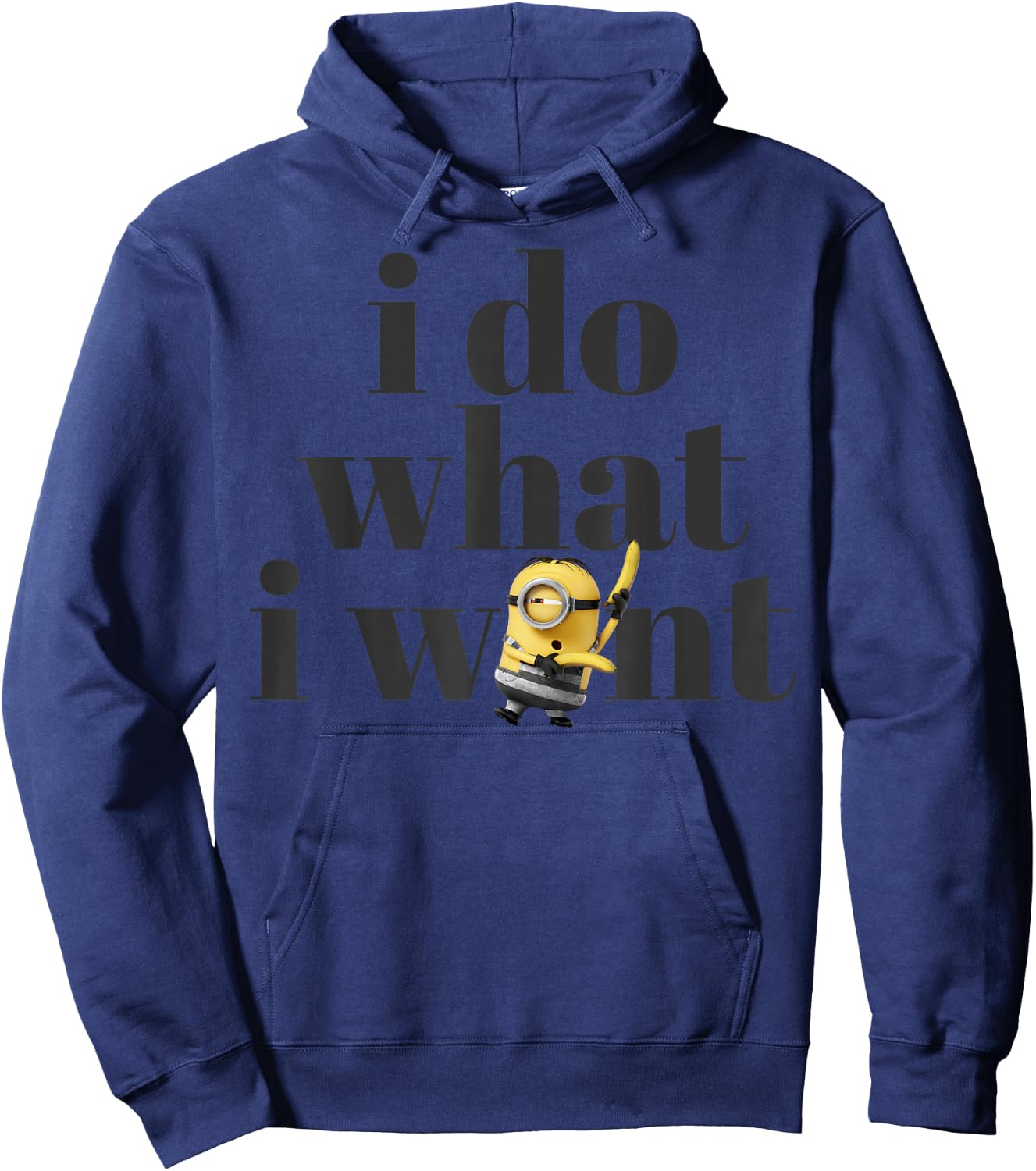 Despicable Me Minions Stuart Do What I Want Graphic Hoodie - Hoodie | Navy
