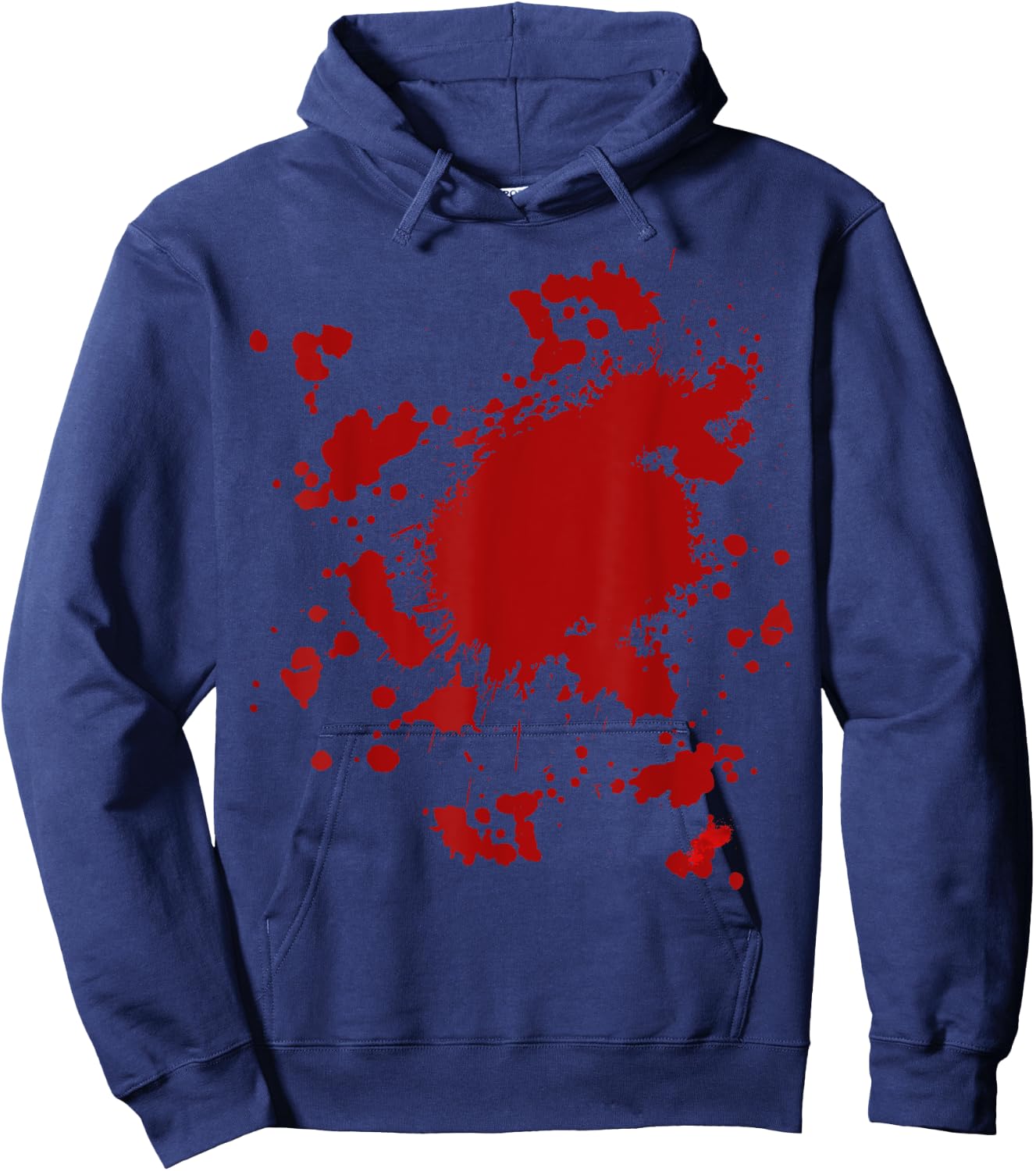 Fake Blood Splatter Shirt Gag Fancy Dress Men Women Hoodie - Hoodie | Navy