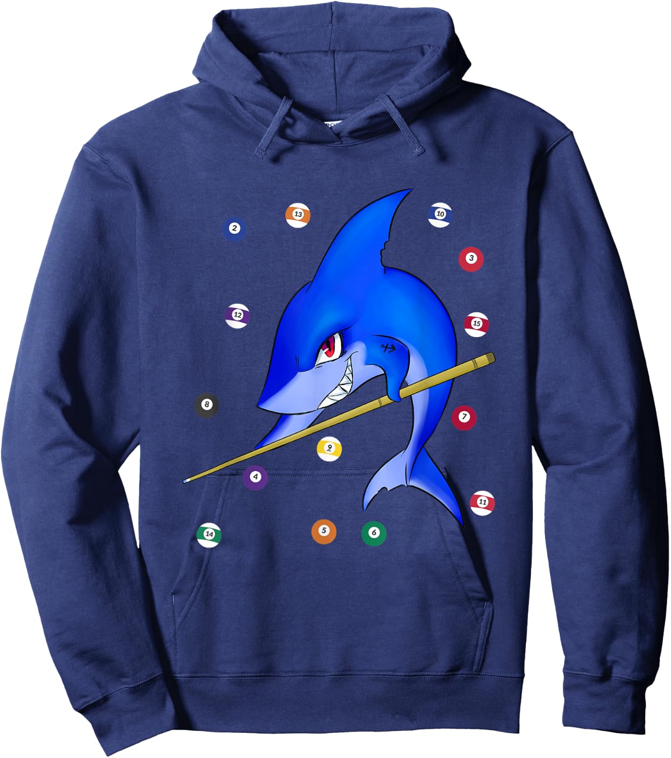 Funny Billiards pool shark male Hoodie - Hoodie | Navy