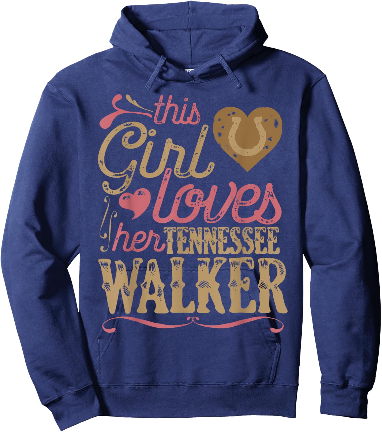 Tennessee Walker Horse Shirt Gift Walking Hoodie - Hoodie | Navy