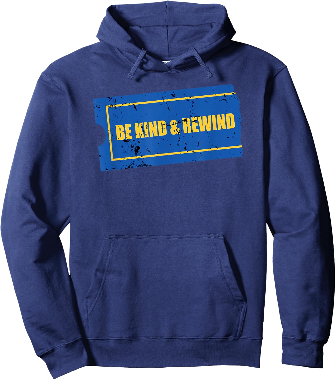 Be Kind and Rewind - Funny Retro Movie Theatre Gift Hoodie - Hoodie | Navy