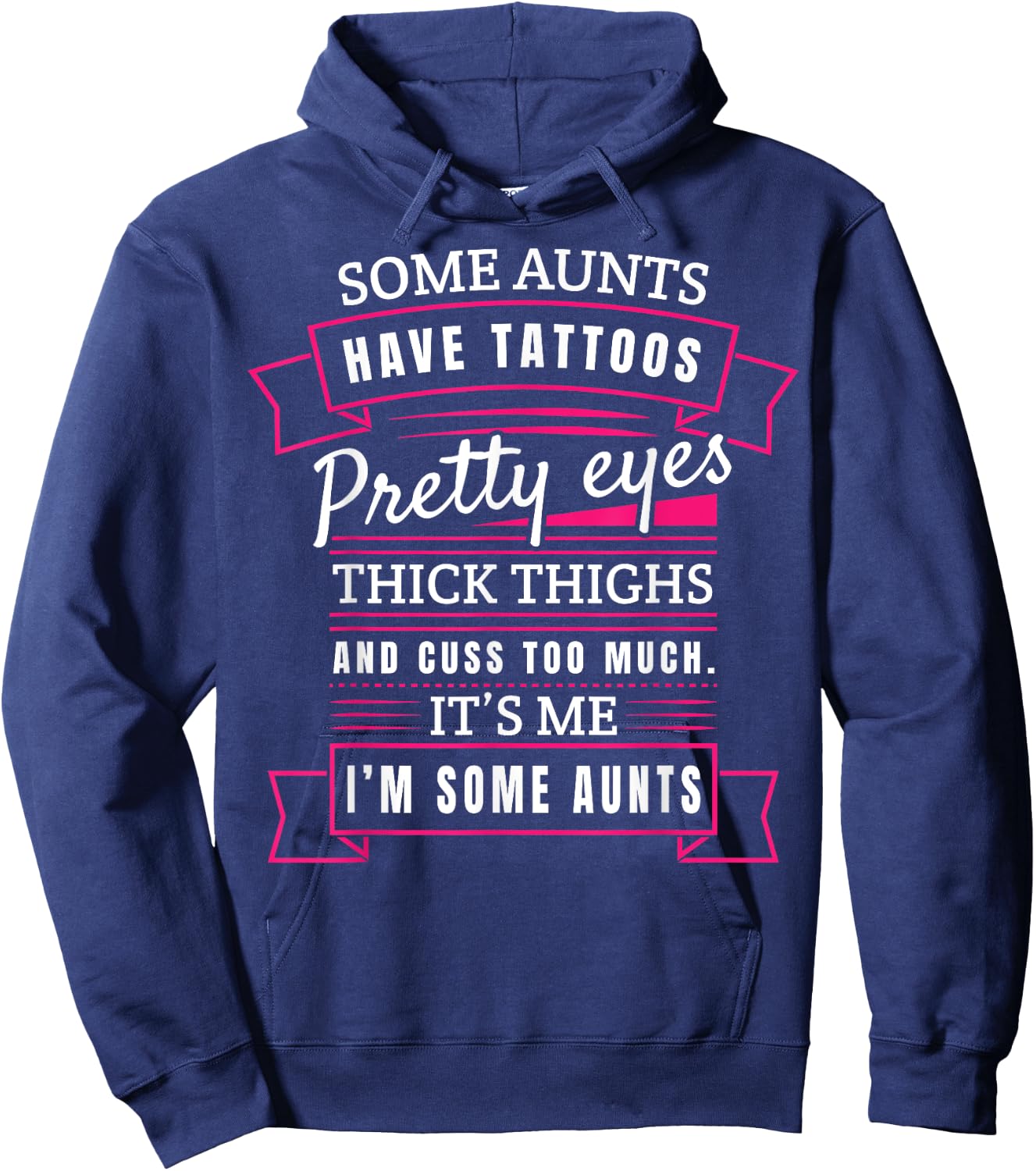 Auntie Sarcastic Cussing Cursing Collection Hoodie - Hoodie | Navy