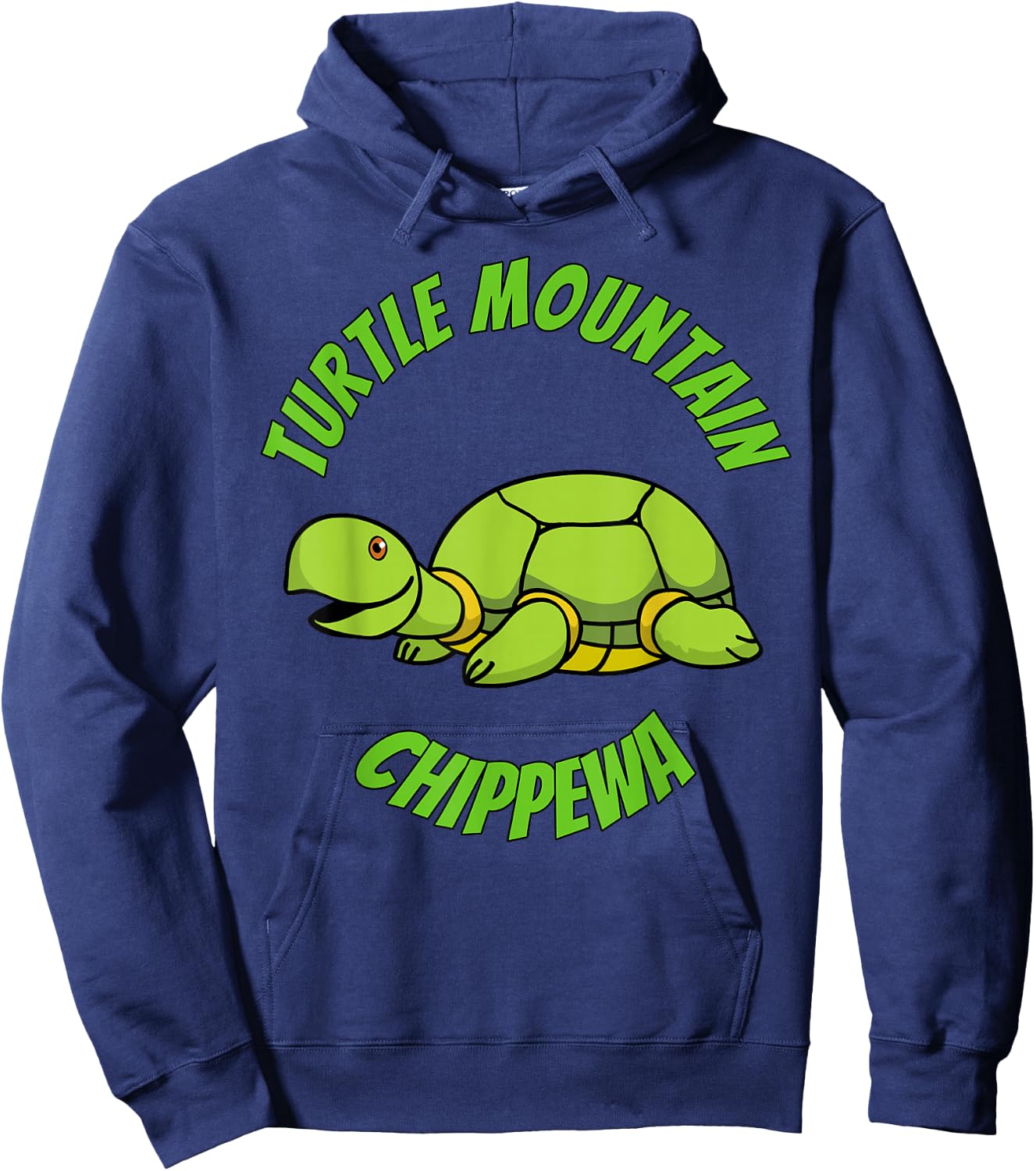 Turtle Mountain Chippewa Turtle Hoodie - Hoodie | Navy