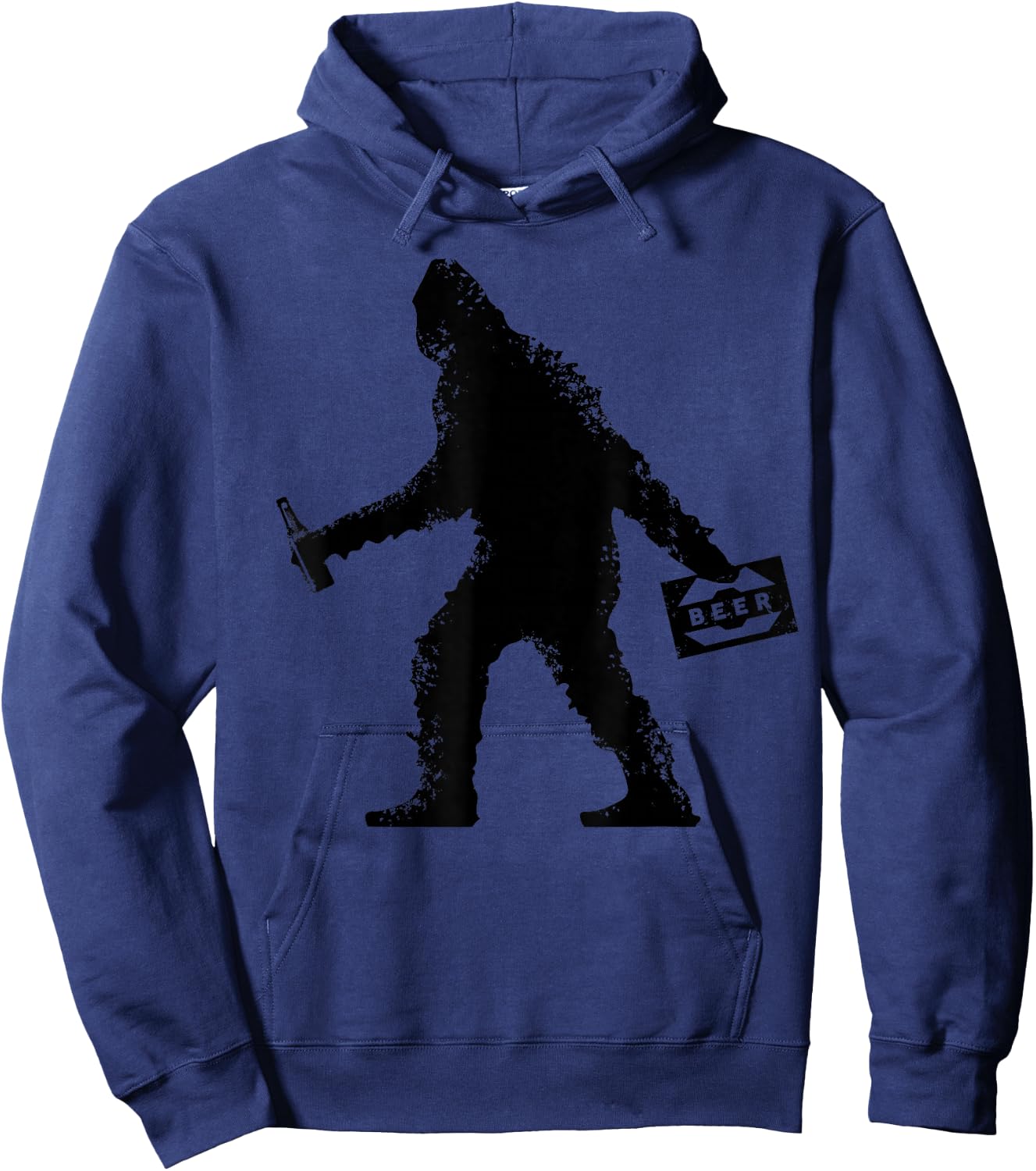 Funny Bigfoot Beer Design: Drinking With Sasquatch Hoodie - Hoodie | Navy