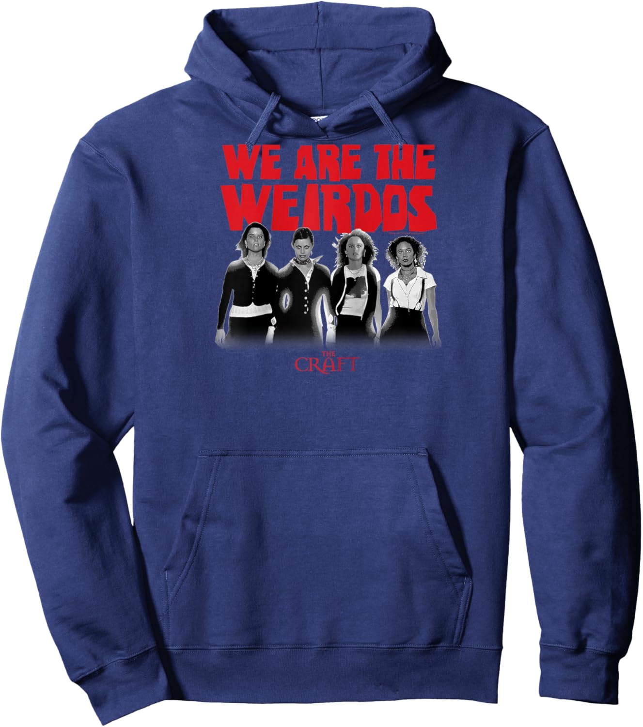 The Craft We are The Weirdos Black and White Cast 90's Movie Raglan Baseball Hoodie - Hoodie | Navy