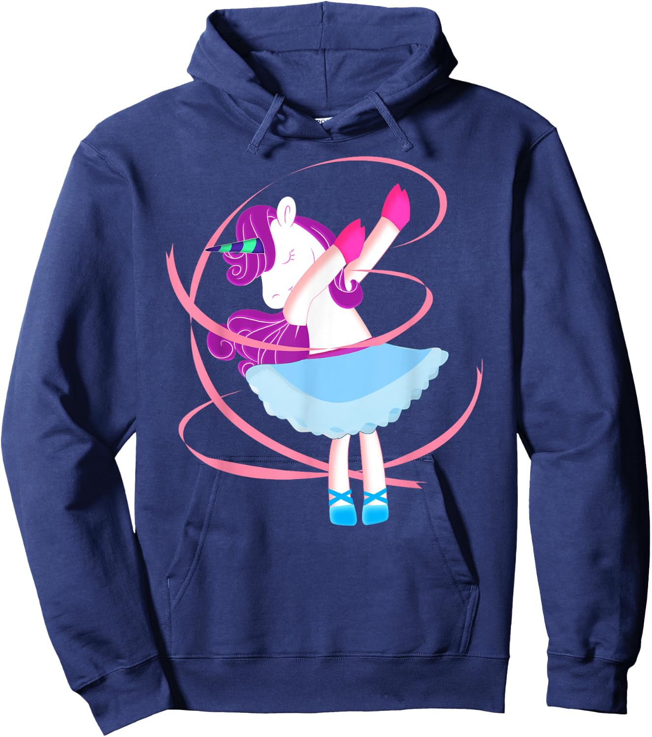 Dabbing Unicorn Shirt - Funny Unicorn Ballerina Dab Hoodie - Hoodie | Navy