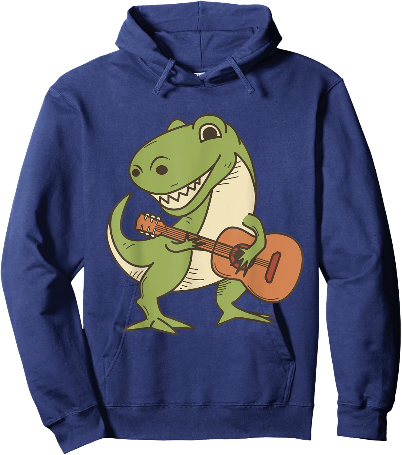 Dinosaur Playing Guitar Shirt | Cool Dino Music Lover Gift Hoodie - Hoodie | Navy