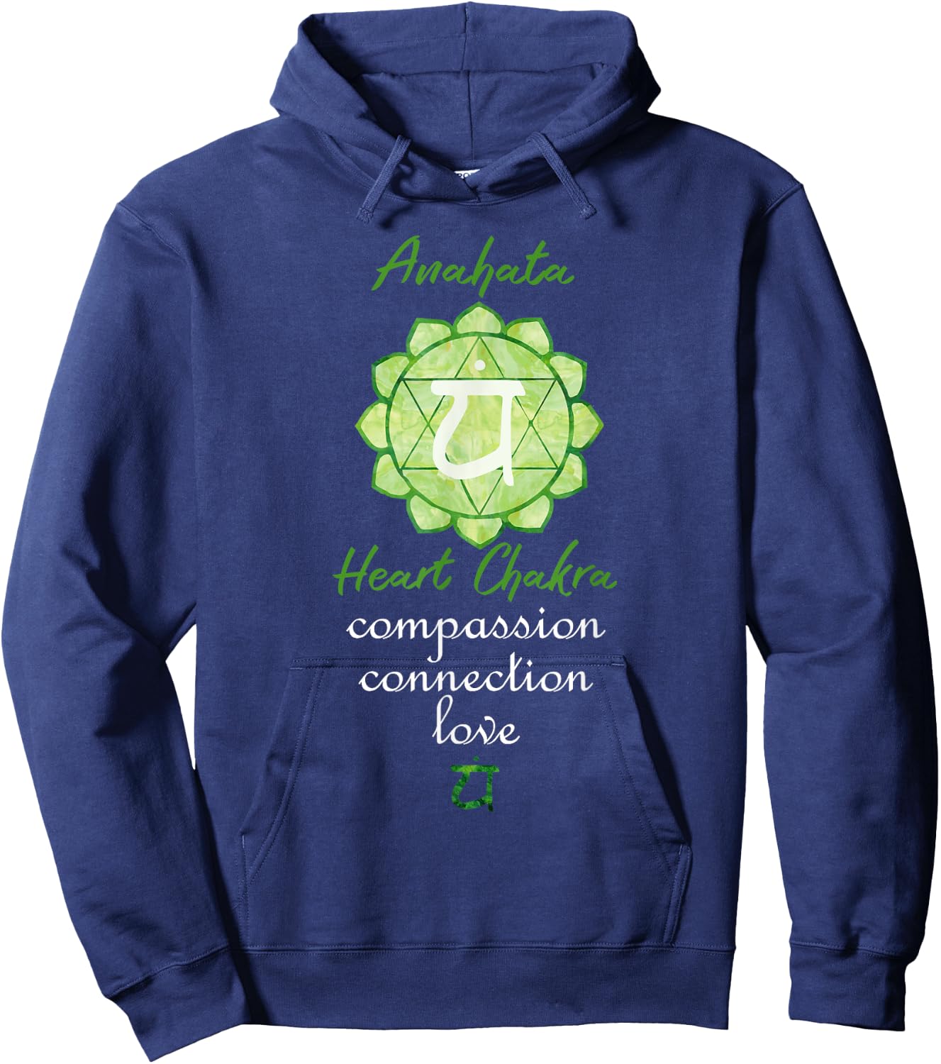 Chakra Meditation Shirt Affirmation Gift Heart Chakra Hoodie - Hoodie | Navy