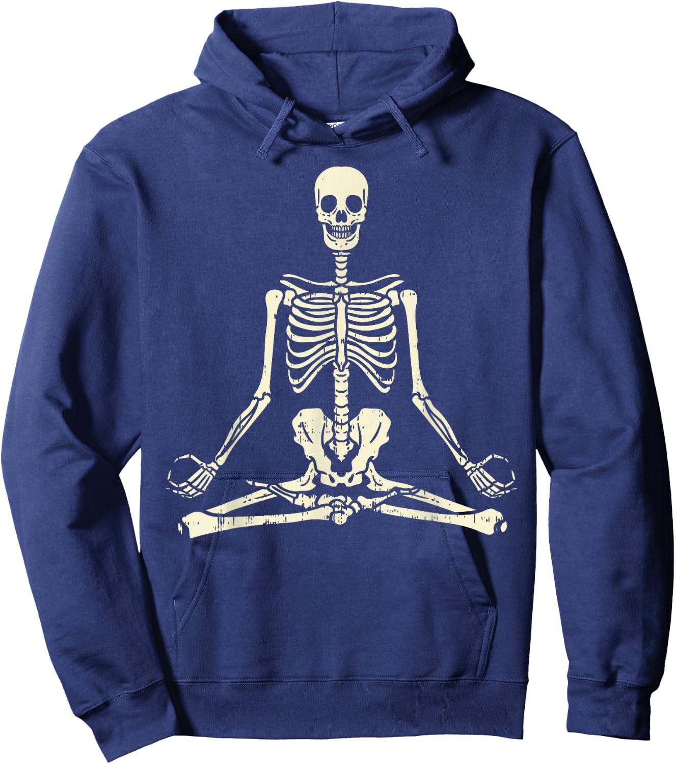 Meditating Skeleton Lotus Yoga Zen Balance Halloween Costume Hoodie - Hoodie | Navy