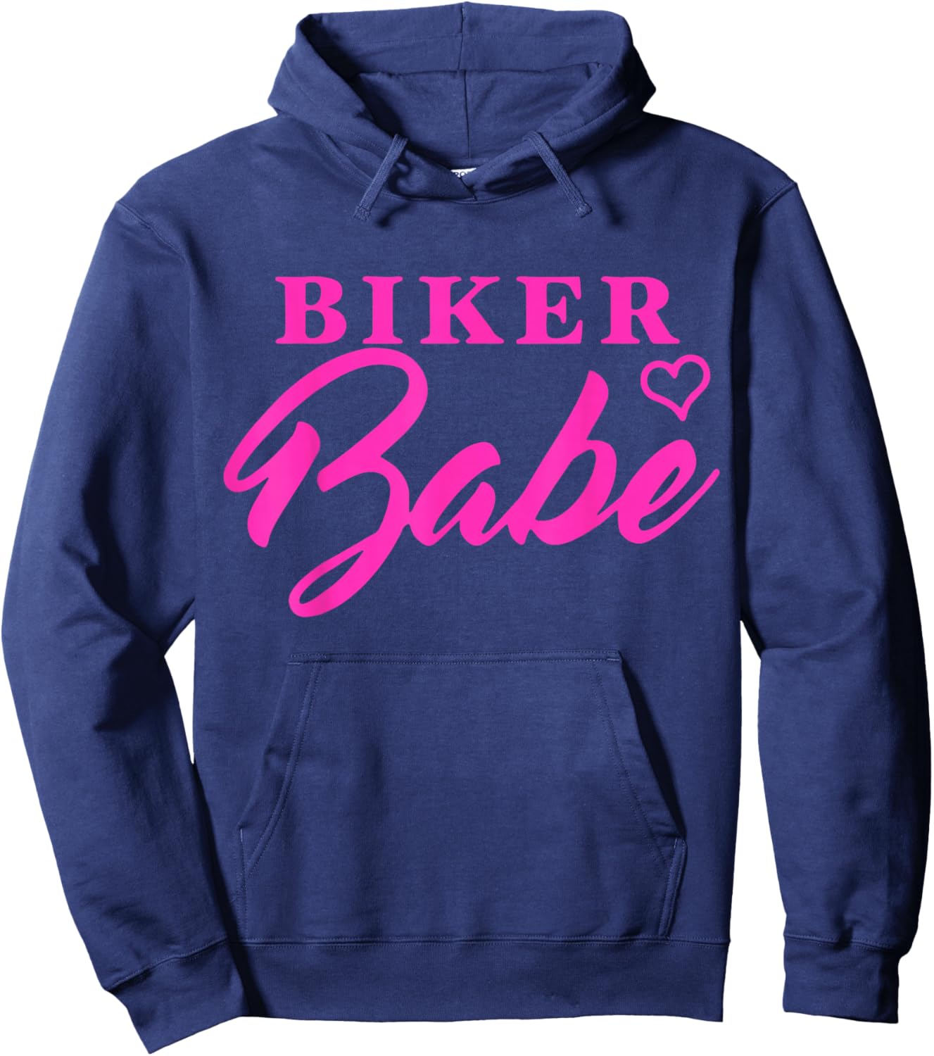 Pink Heart Motorcycle Women Riding Lifestyle Biker Babe Hoodie - Hoodie | Navy