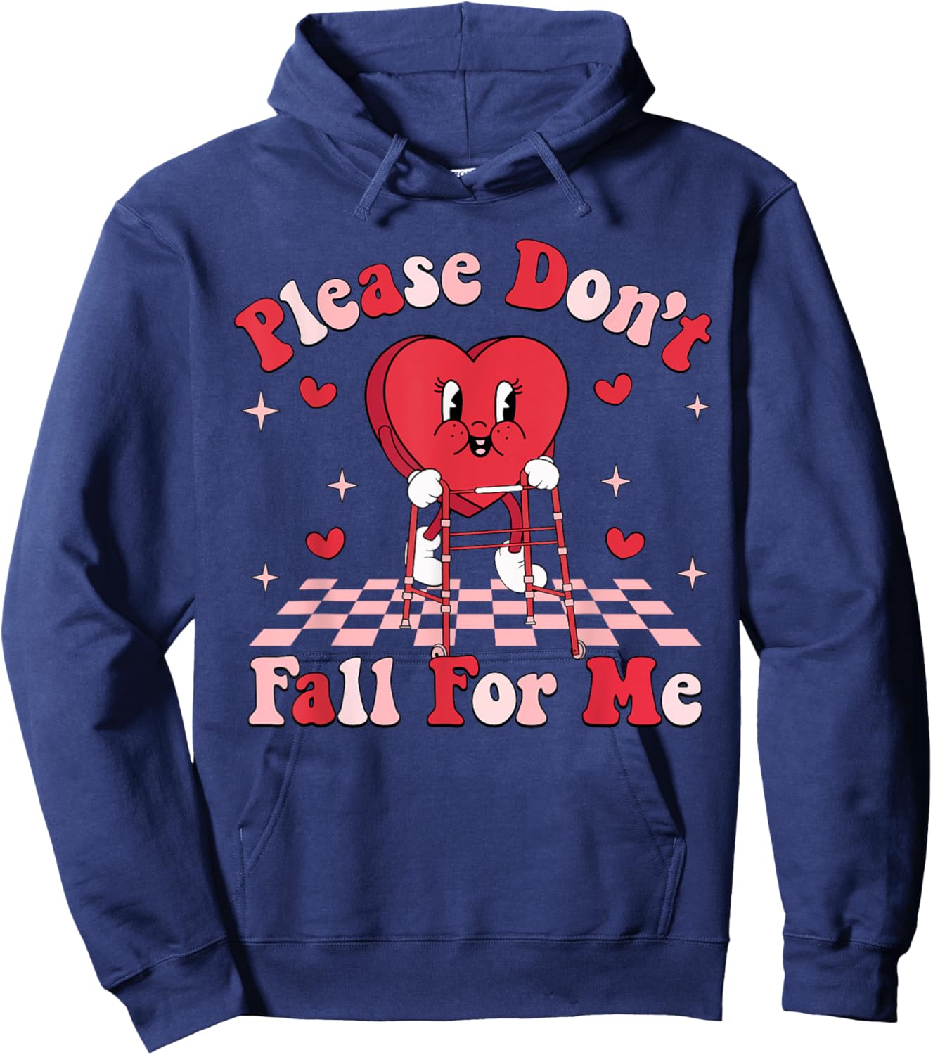Cute Funny Please Don't Fall For Me PT Physical Therapists Hoodie - Hoodie | Navy