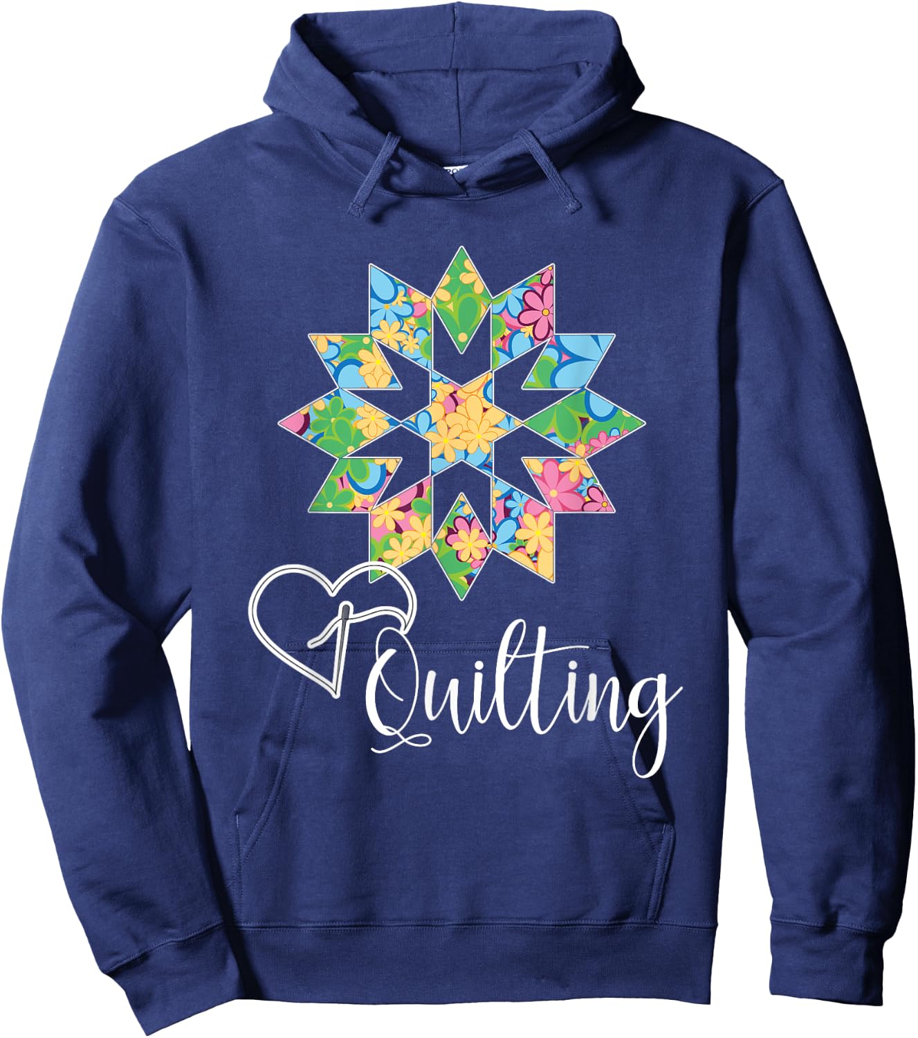 Love Sewing Quilting, Hobby Crafter Gift Shirt, 3Dk Hoodie - Hoodie | Navy
