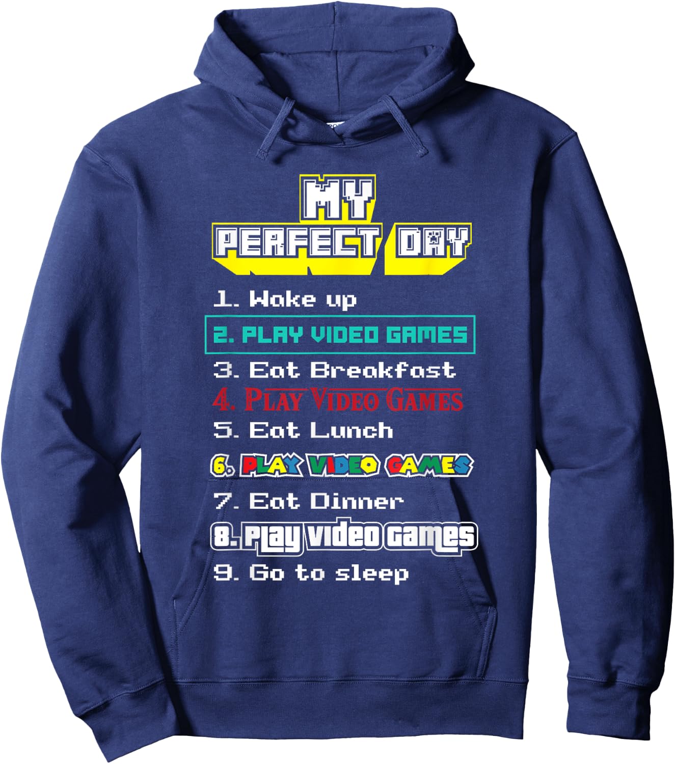 My perfect day video games - Gamer Hoodie - Hoodie | Navy