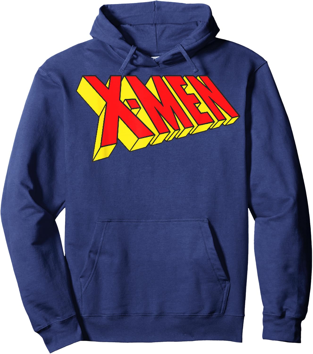 Marvel X-Men Original Red and Yellow Slanted Logo Hoodie - Hoodie | Navy