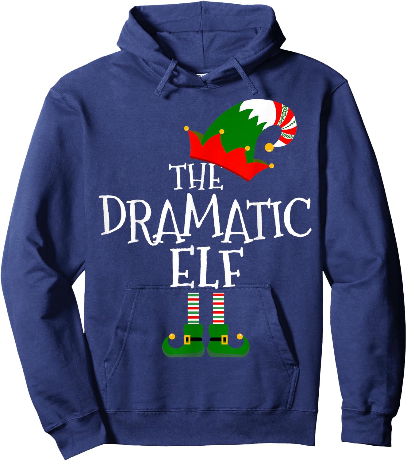 Funny The Dramatic Elf Matching Family Group Gift Christmas Hoodie - Hoodie | Navy