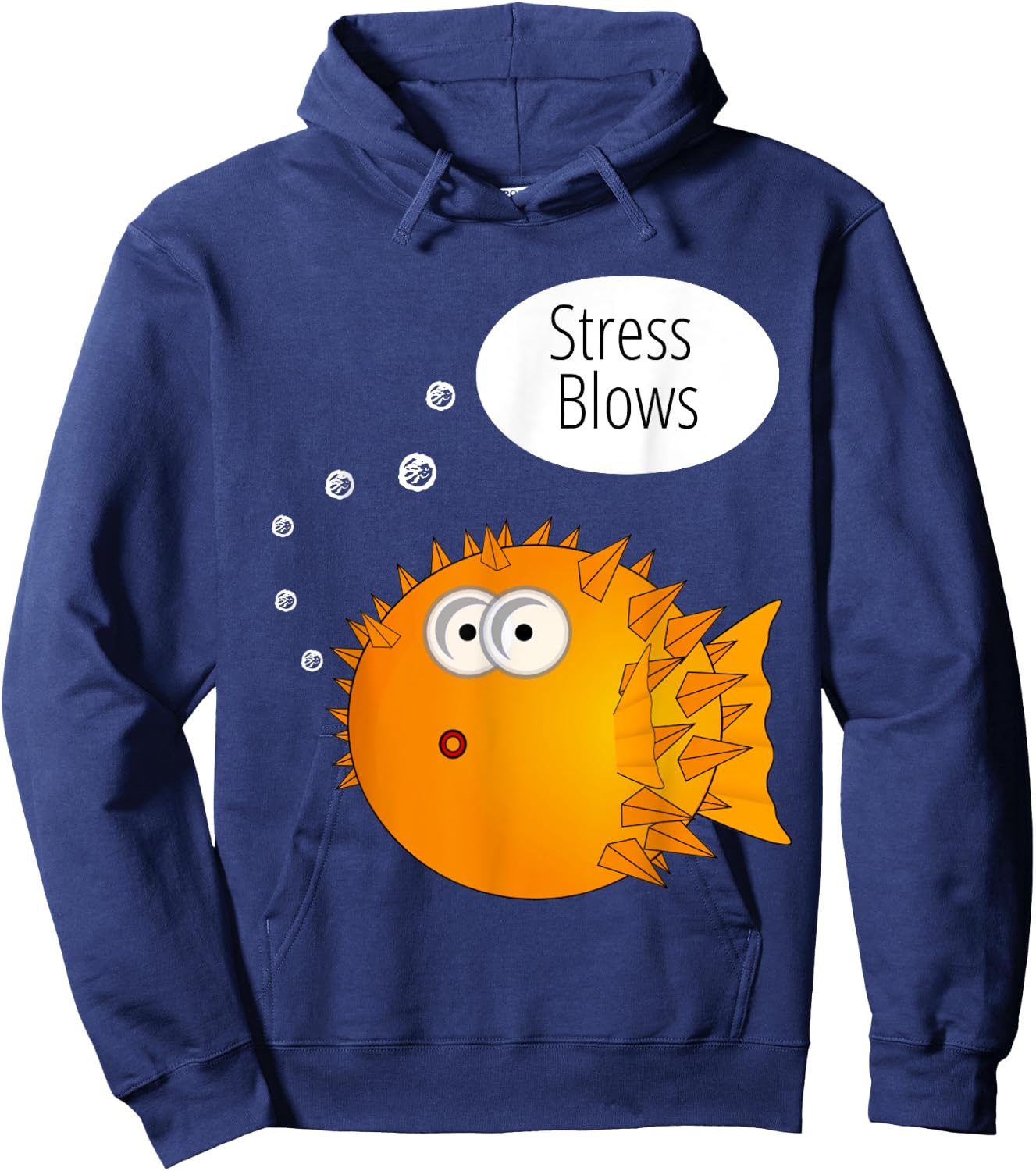 Cool Stress Blows Blow Fish Beach Top Gifts Men Women Kids Hoodie - Hoodie | Navy