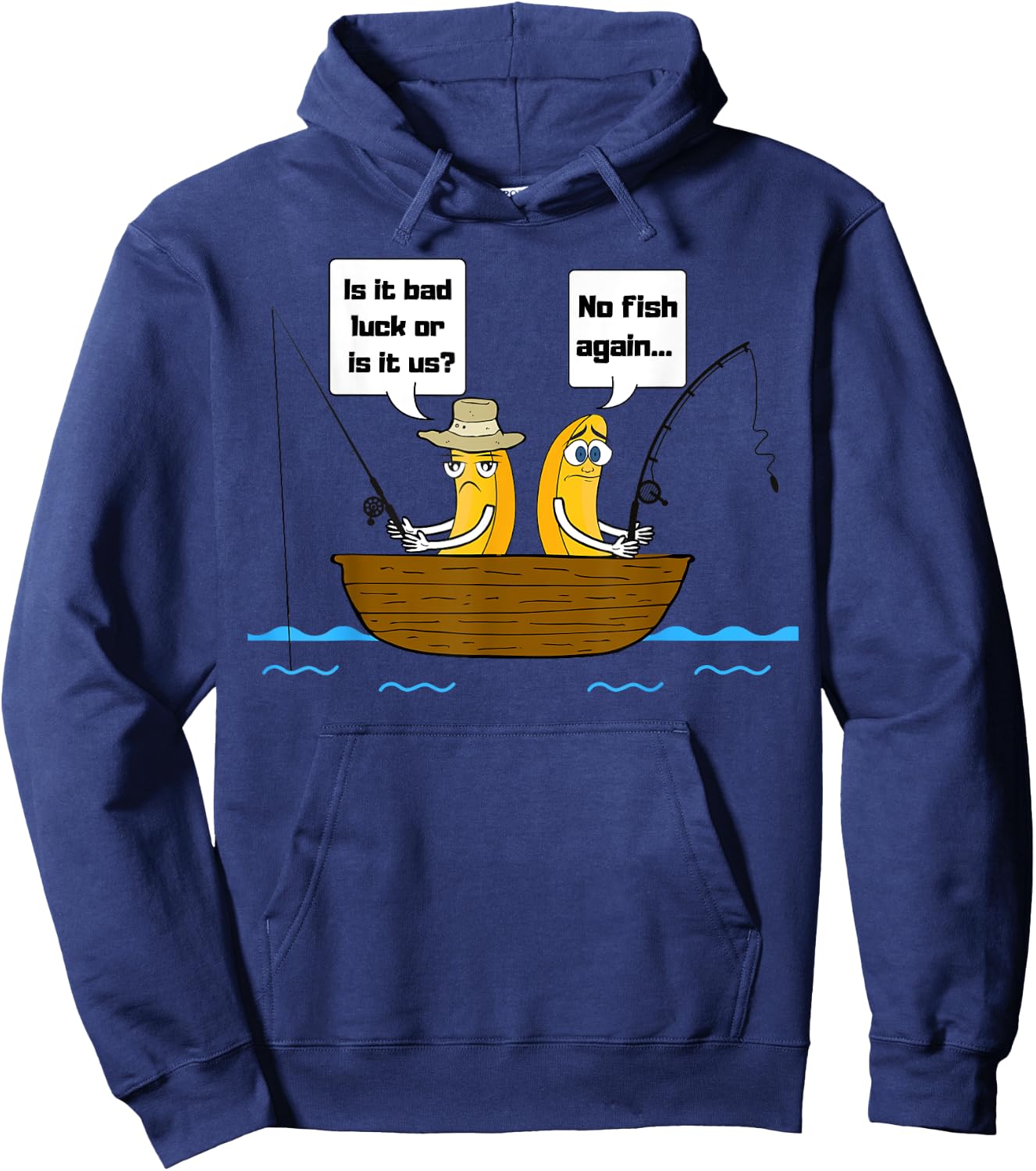 No Bananas on the Boat Fishing Hoodie - Hoodie | Navy