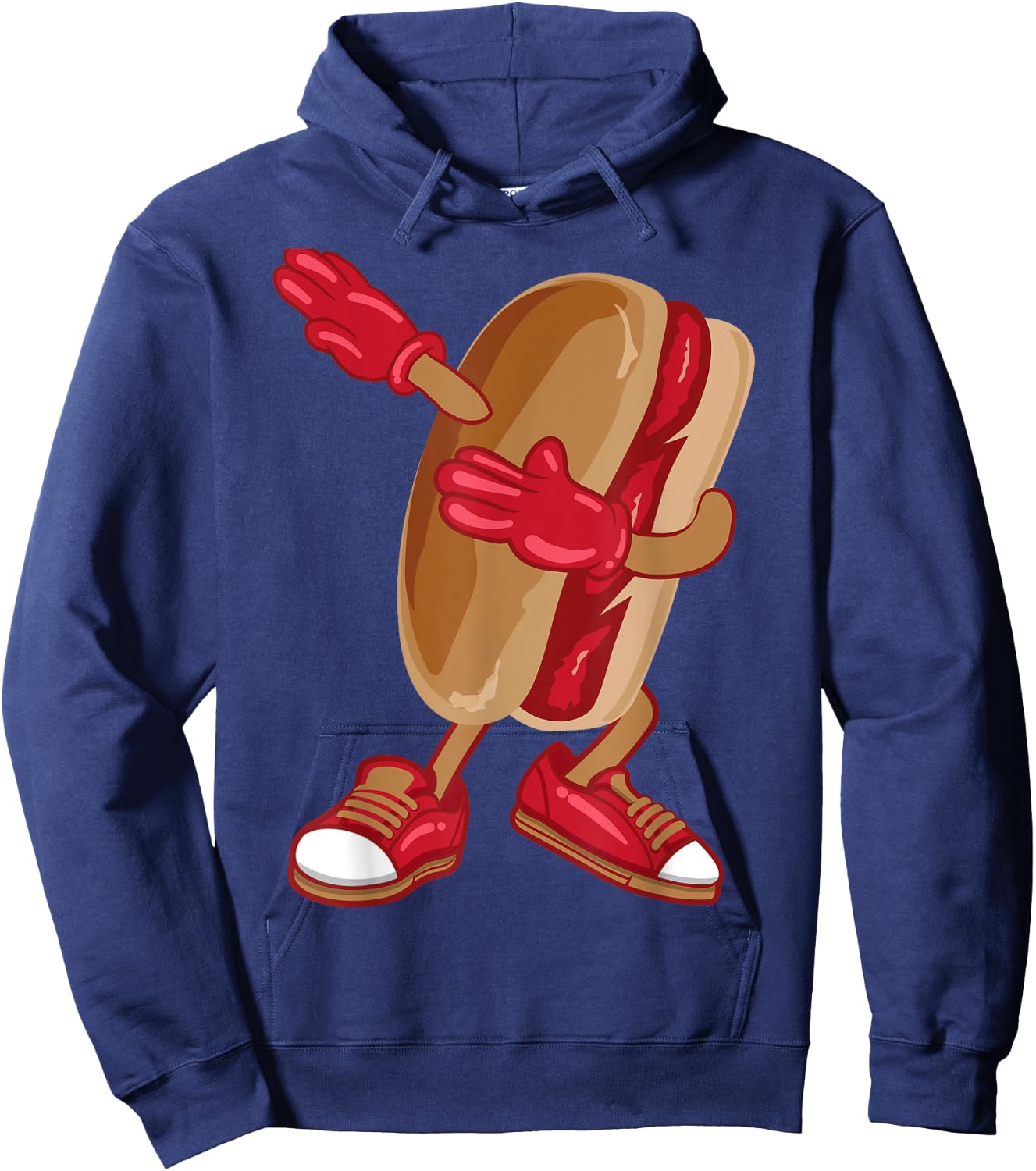 Funny Hot Dog Design For Kids Boys Girls Hotdog Gag Hot Dog Hoodie - Hoodie | Navy