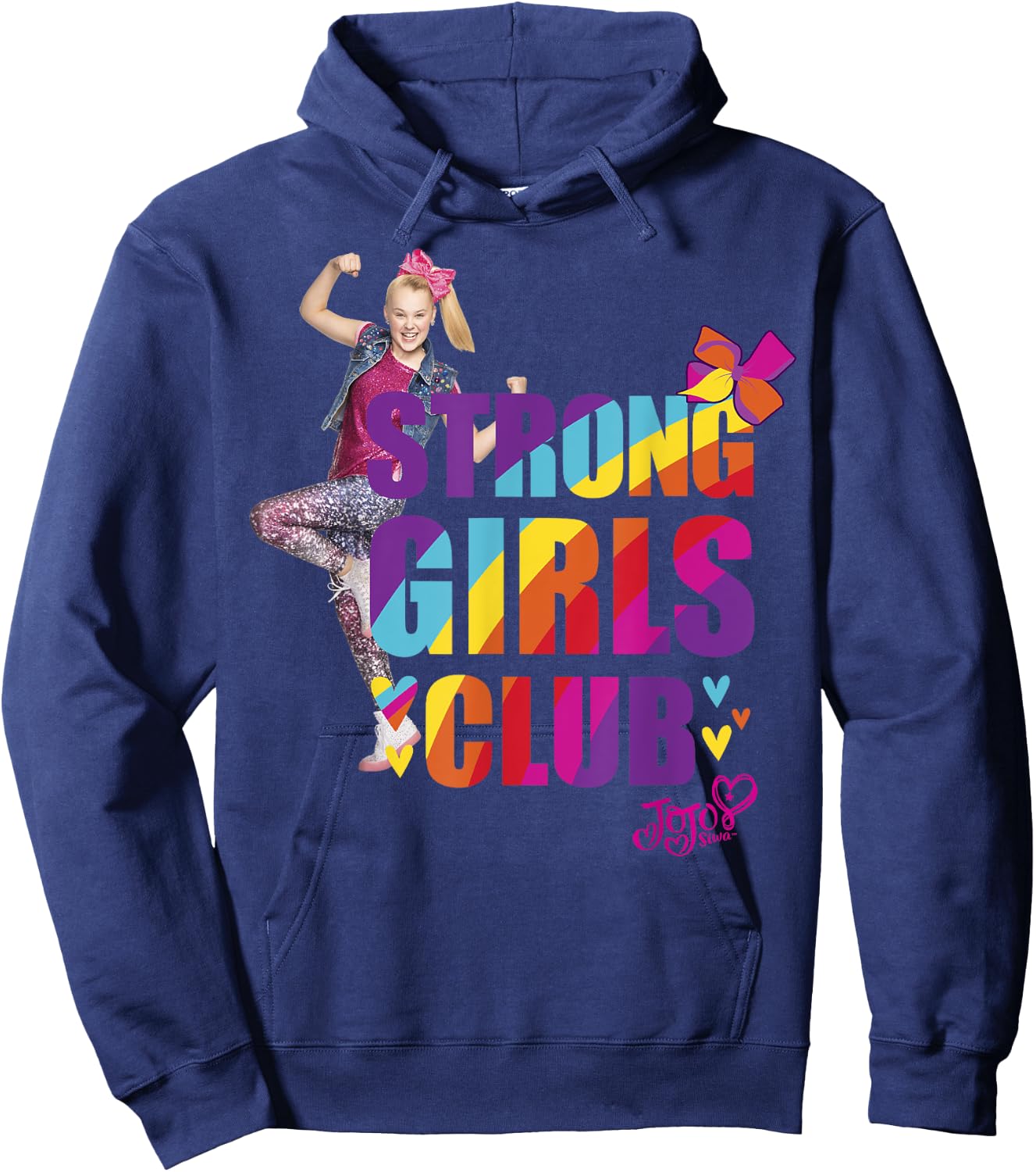 JoJo Siwa Strong Girls Club Rainbow Flex Graphic Hoodie - Hoodie | Navy